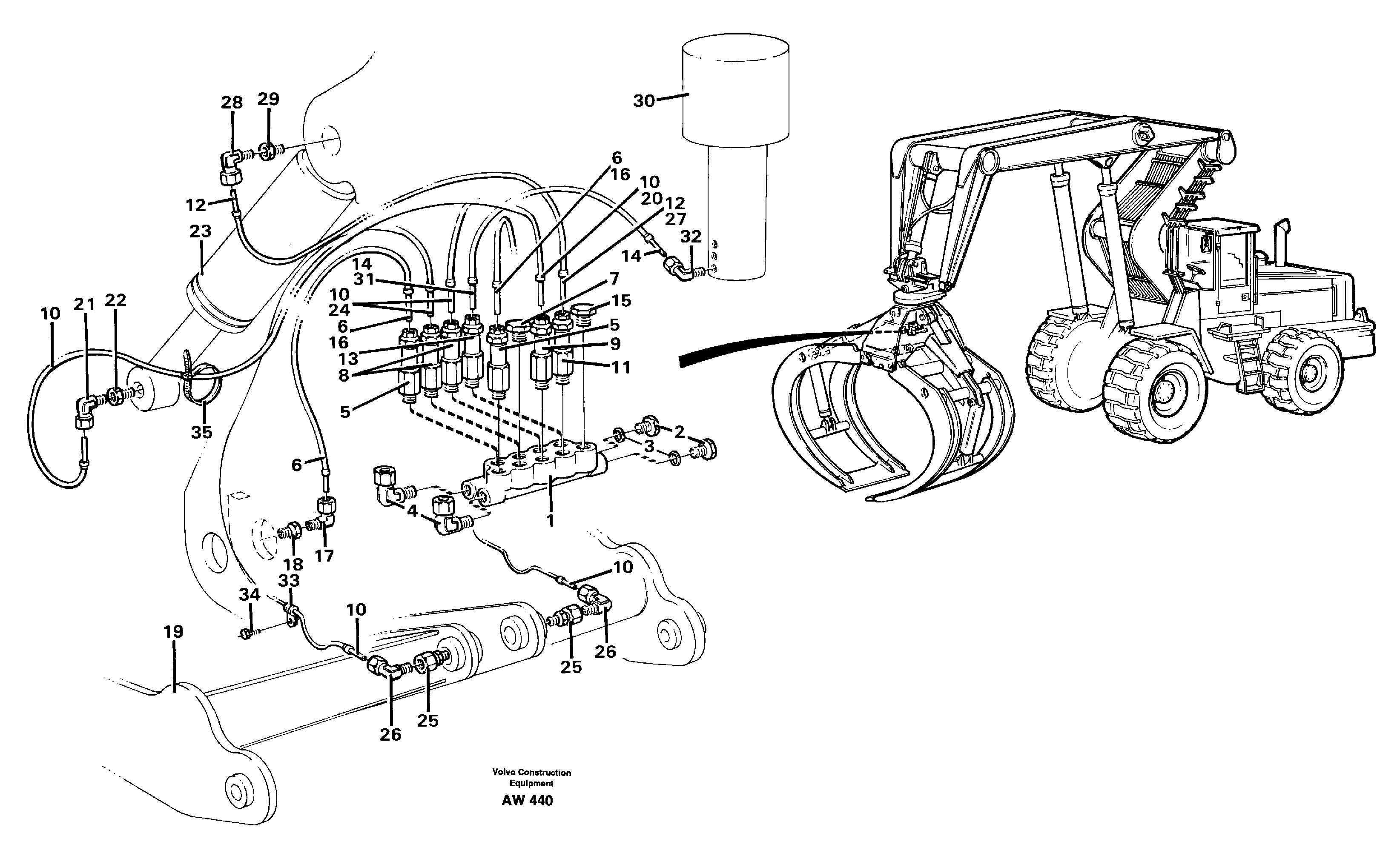 Distribution block, B7.  33808 — volvo parts diagram