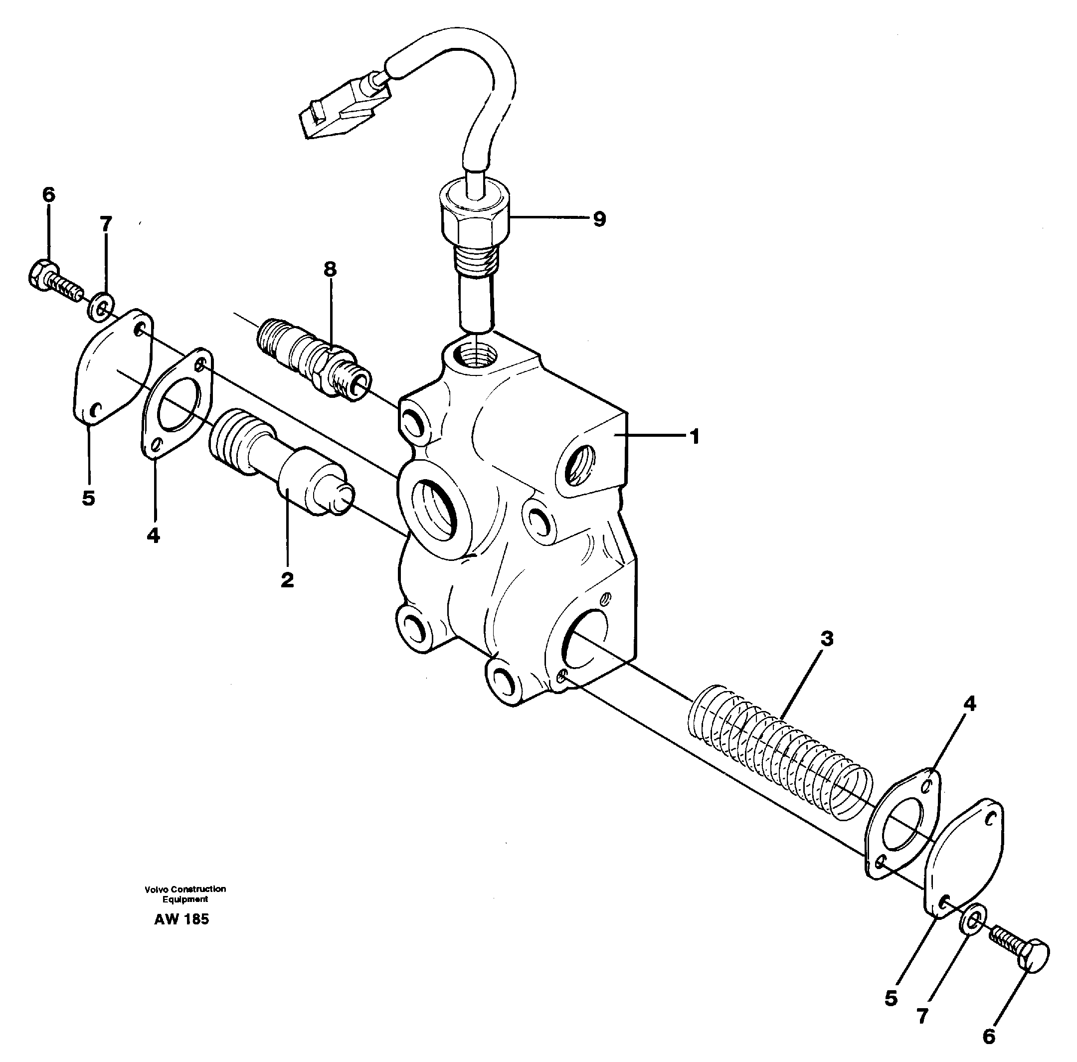 Lubricating oil valve — volvo parts diagram