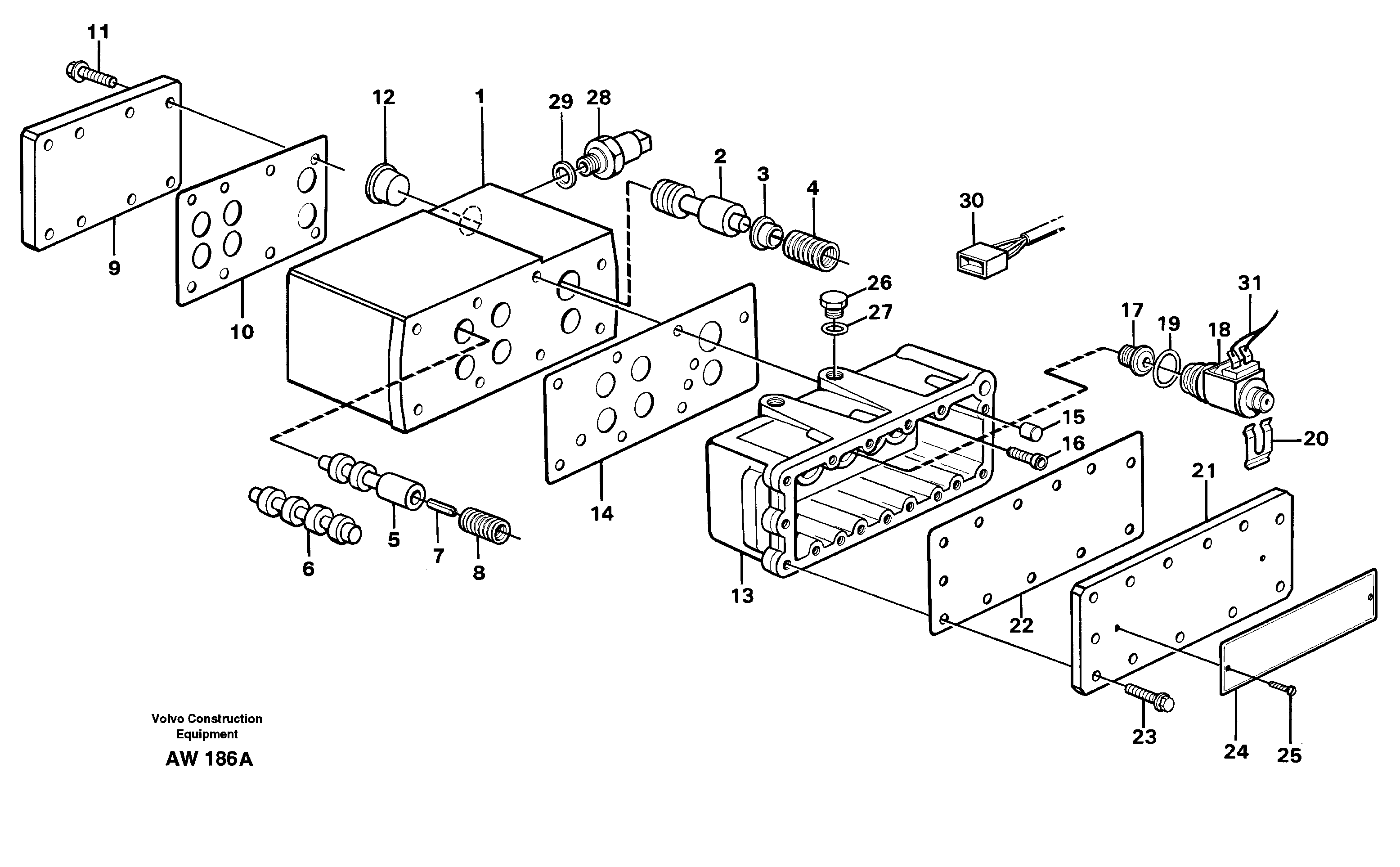 Range selector valve — volvo parts diagram