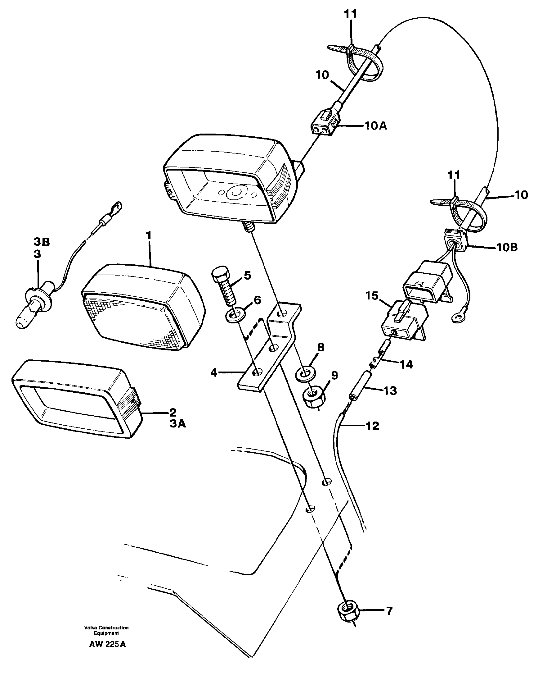 Attachment light.  91865 — volvo parts diagram