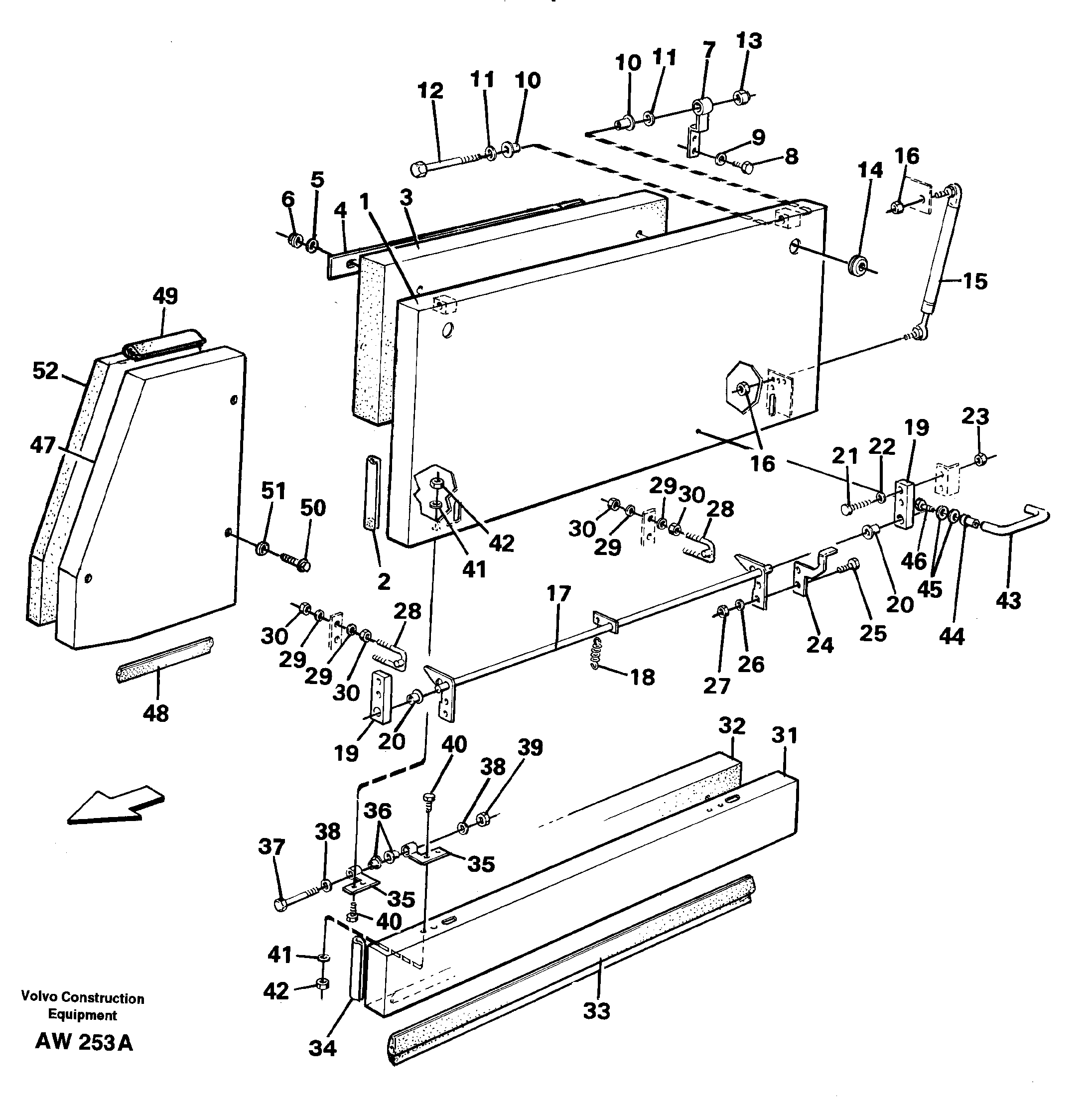 Side hatches.  STD, USA, 33808 — volvo parts diagram