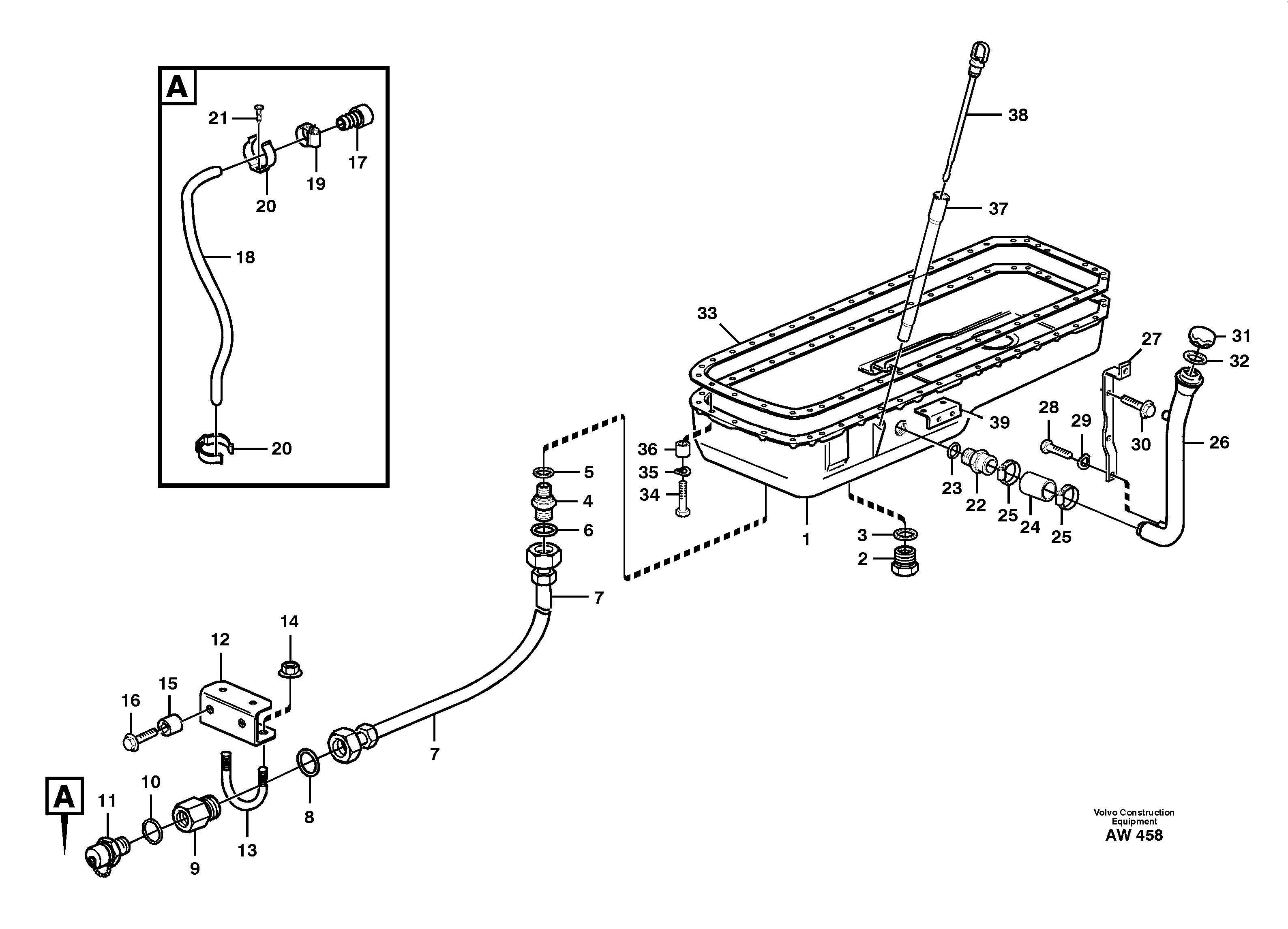 Oil sump — volvo parts diagram