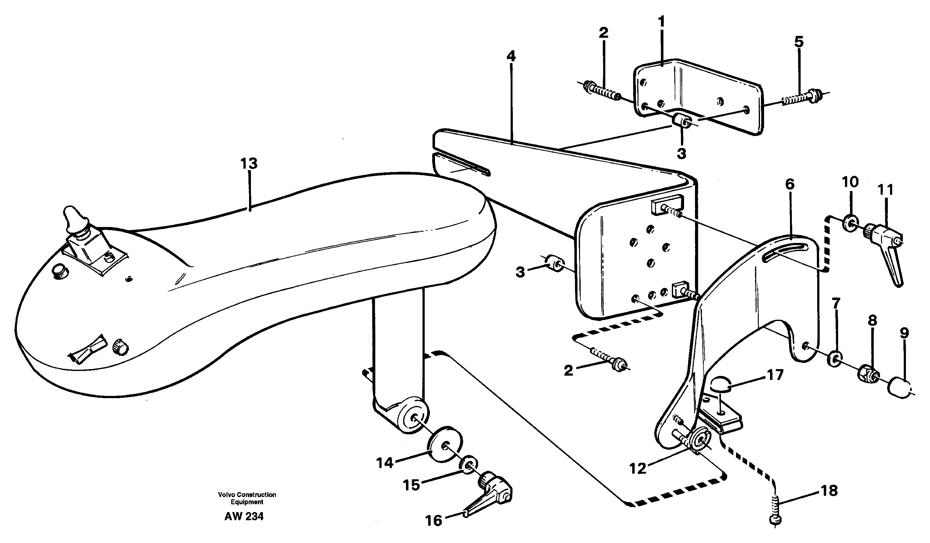 CDC - steering, plate details.  94602, 93909 — volvo parts diagram