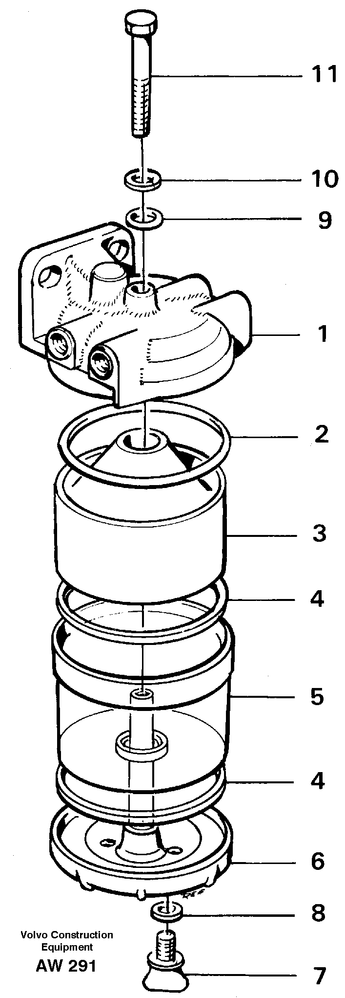 Water separator.  499167 — volvo parts diagram