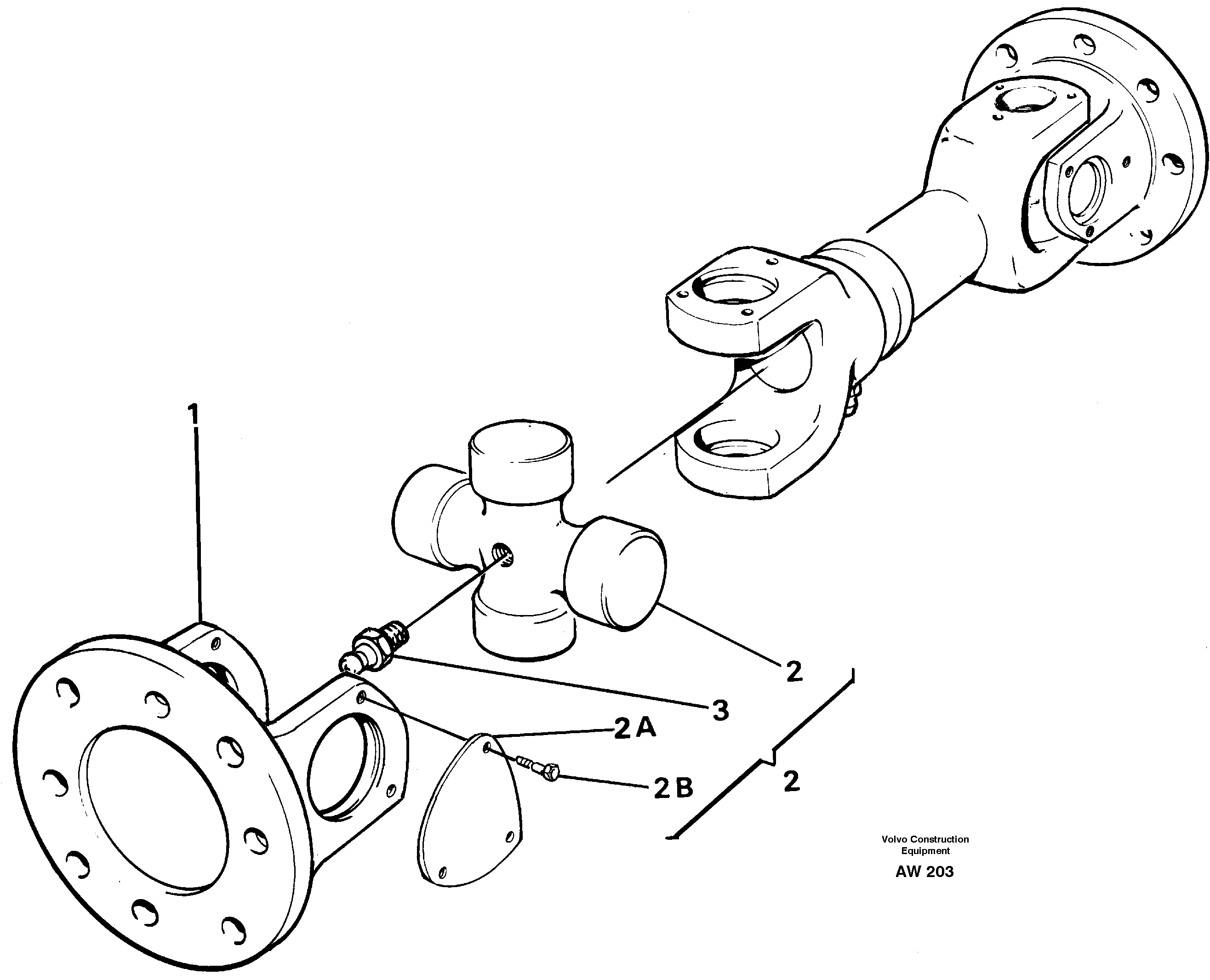 Propeller shaft — volvo parts diagram
