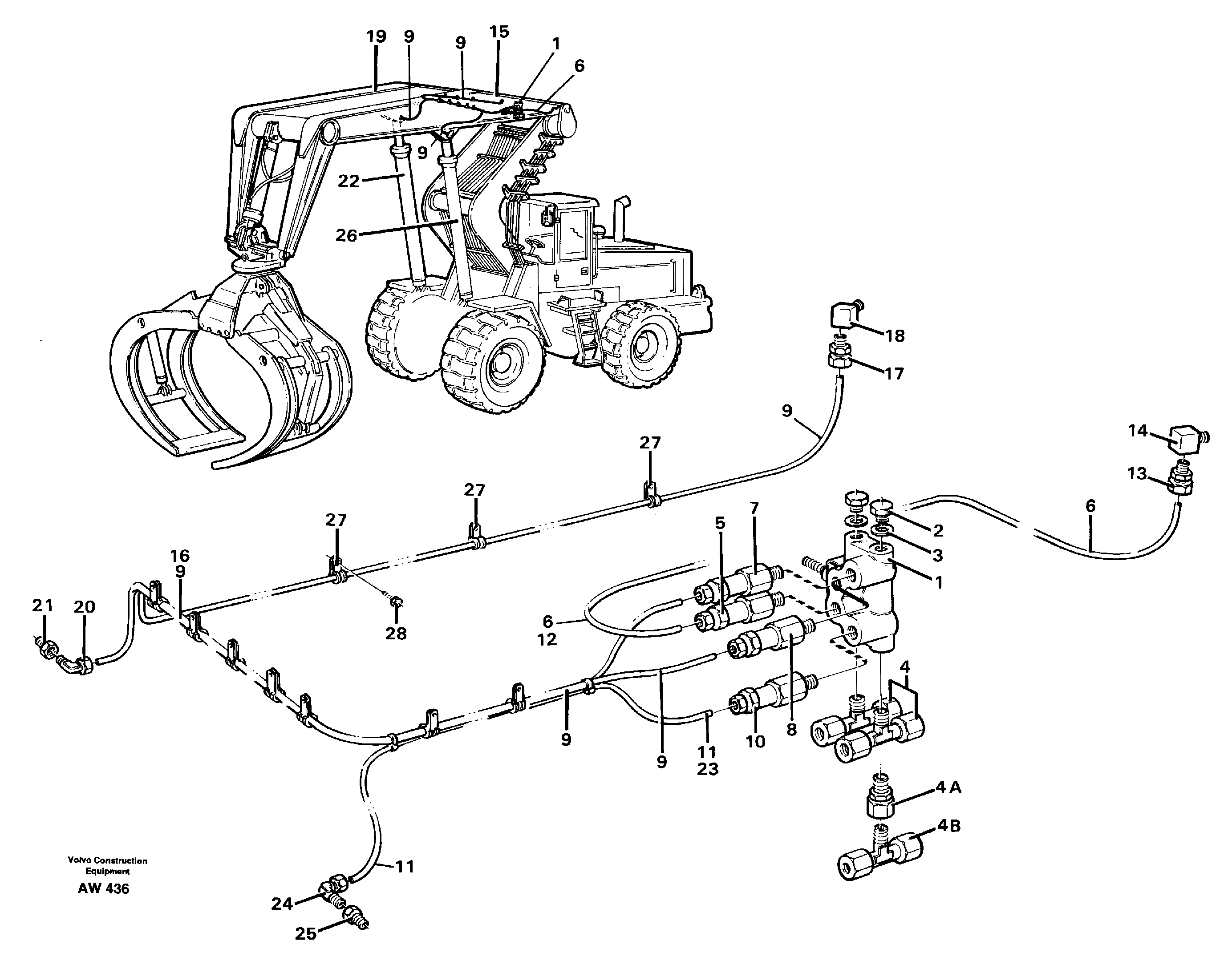 Distribution block, B3.  33808 — volvo parts diagram