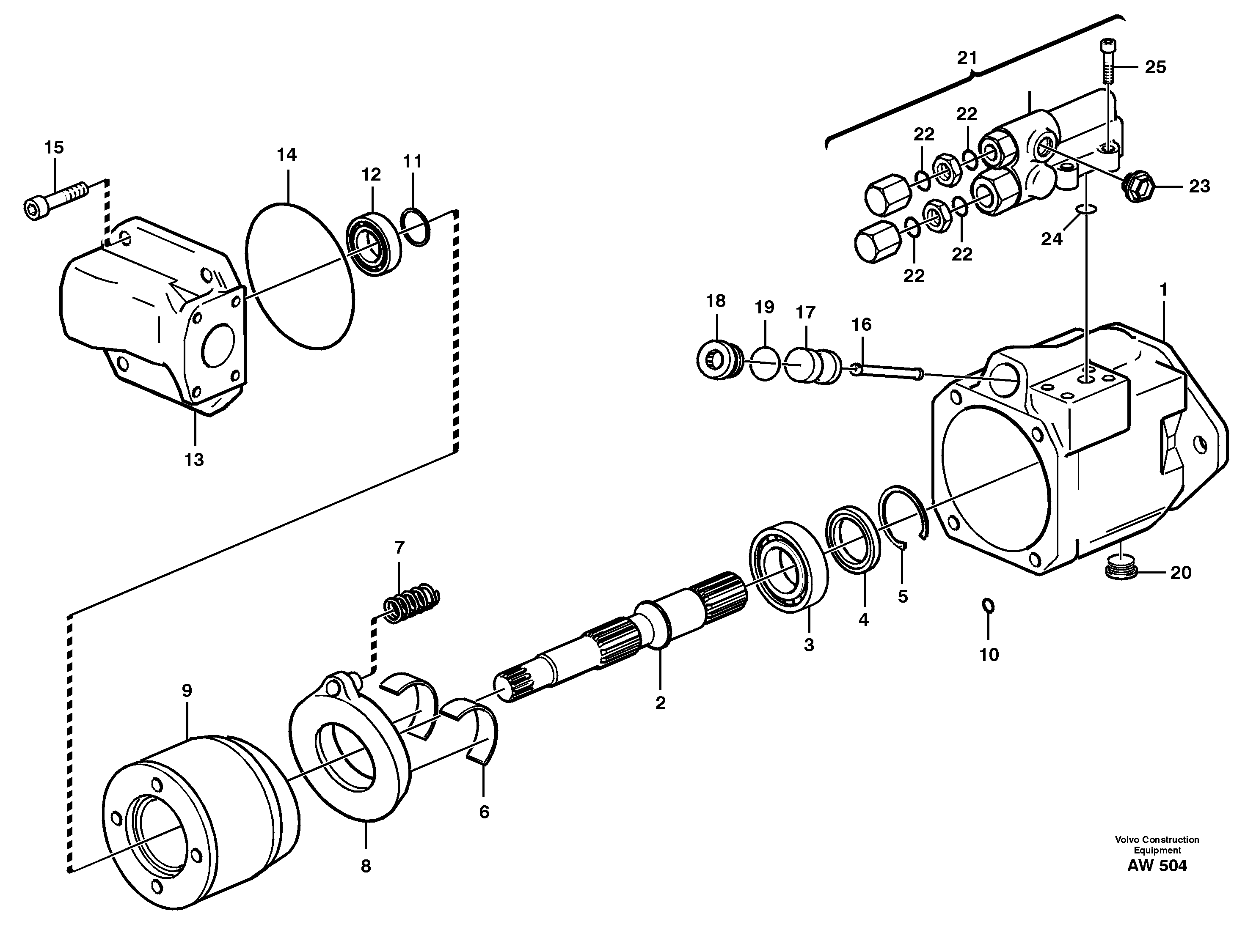 Hydraulic pump, fan pump — volvo parts diagram