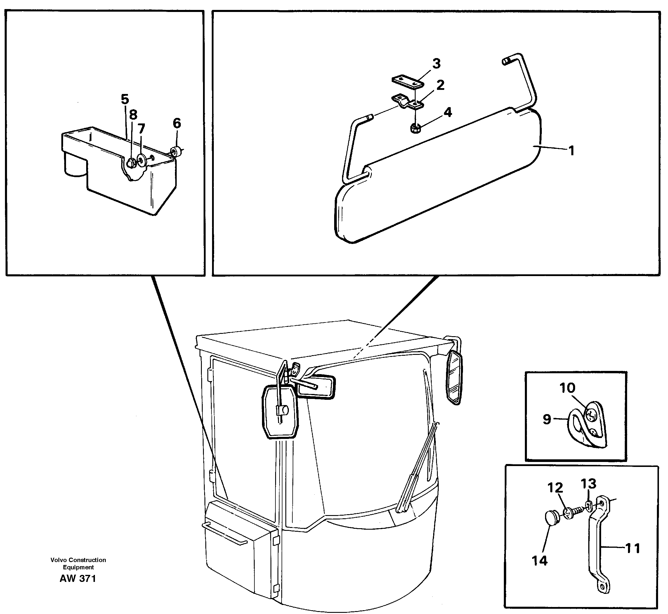 Interior components — volvo parts diagram