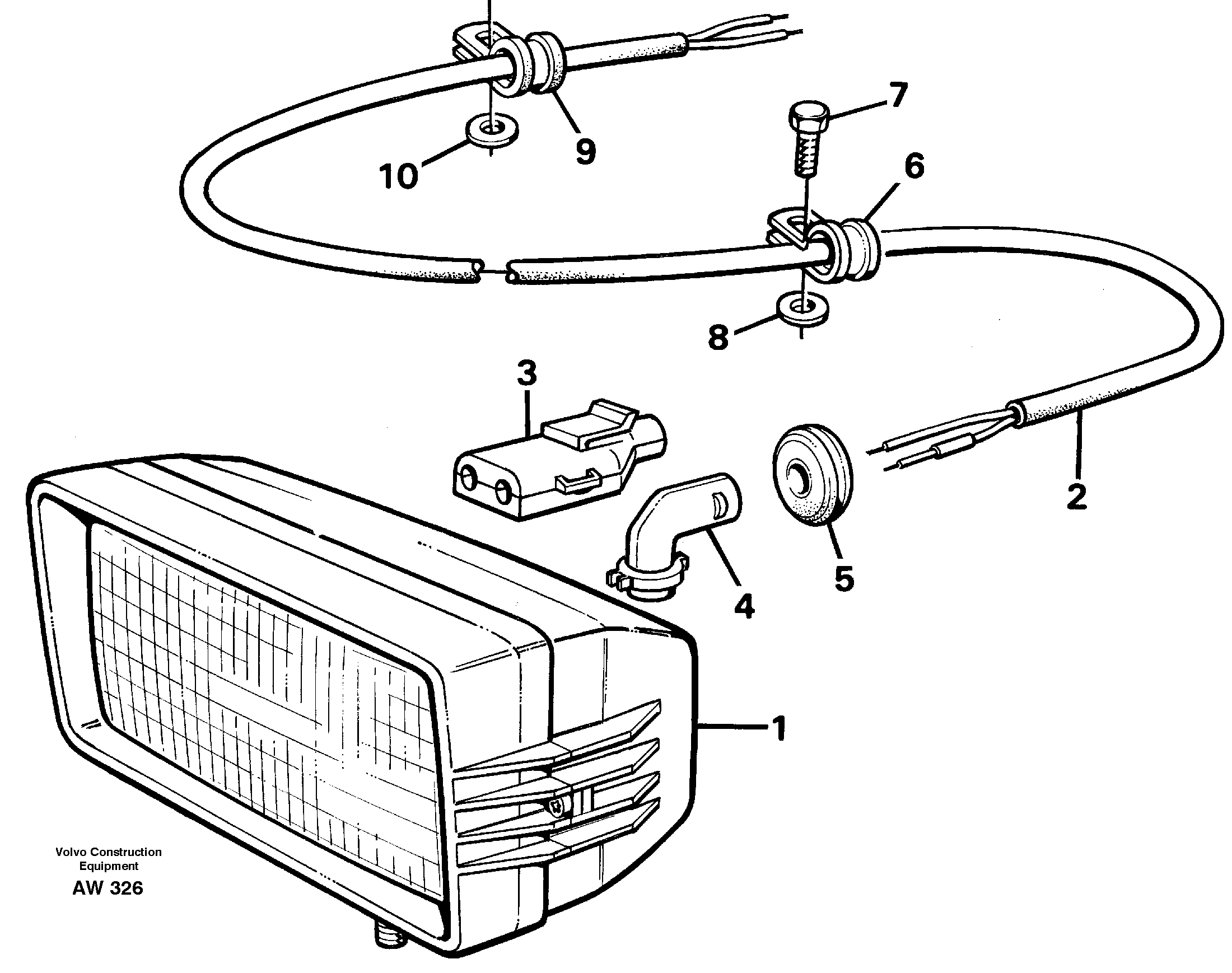 Cable harness, pre-cleaner.  92267, 93950 — volvo parts diagram