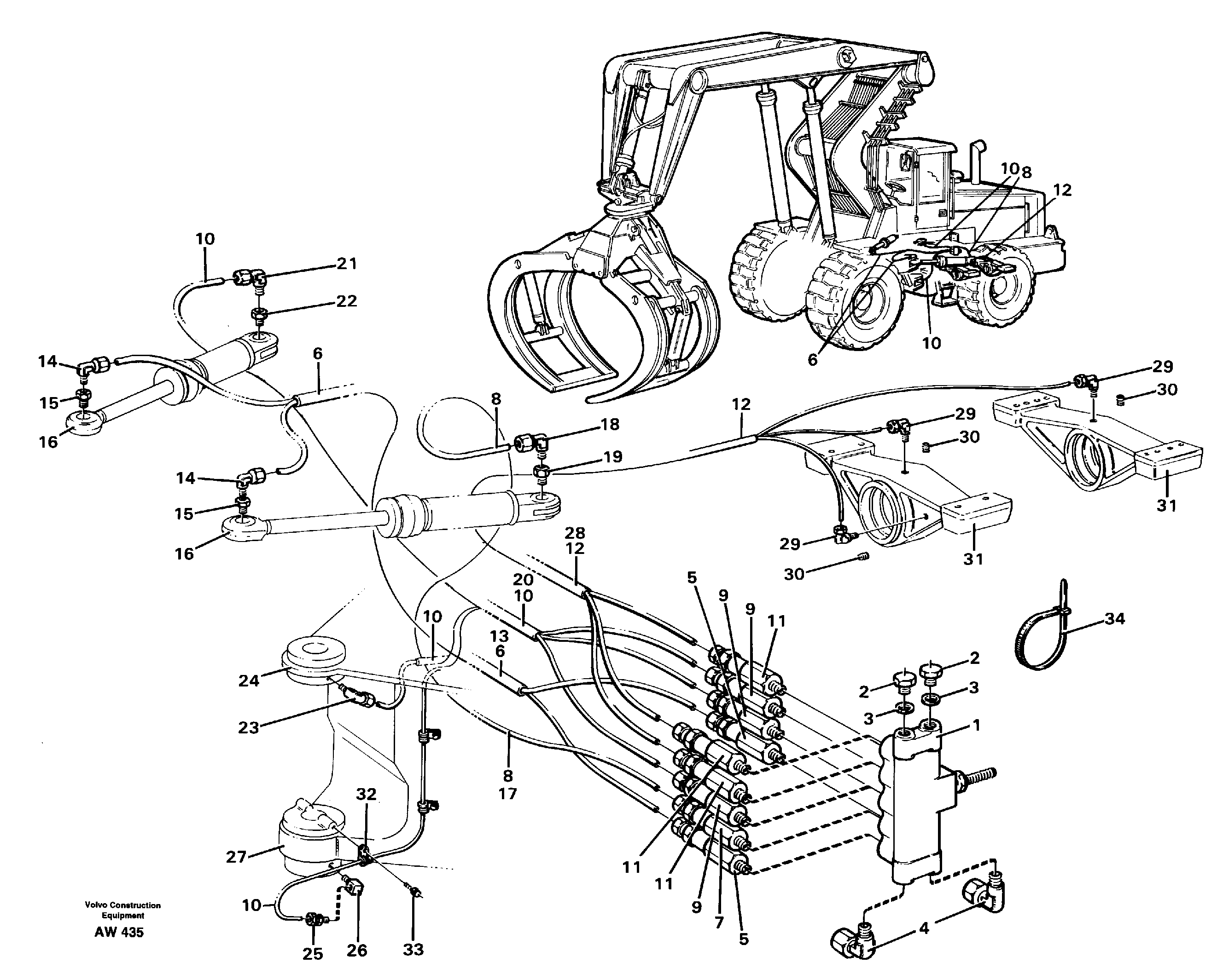 Distribution block, B1.  33808 — volvo parts diagram