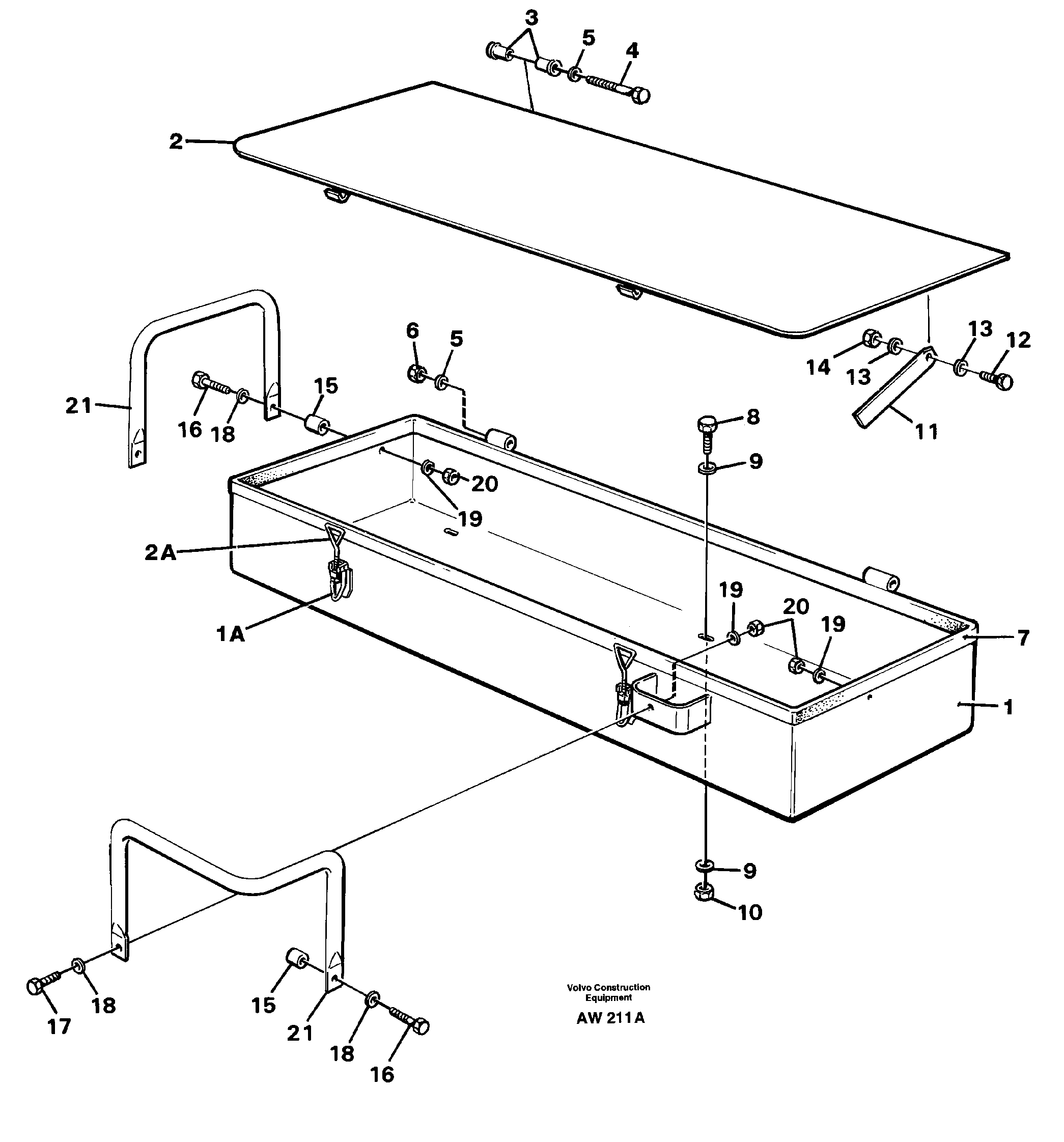 Tool box  91837 — volvo parts diagram