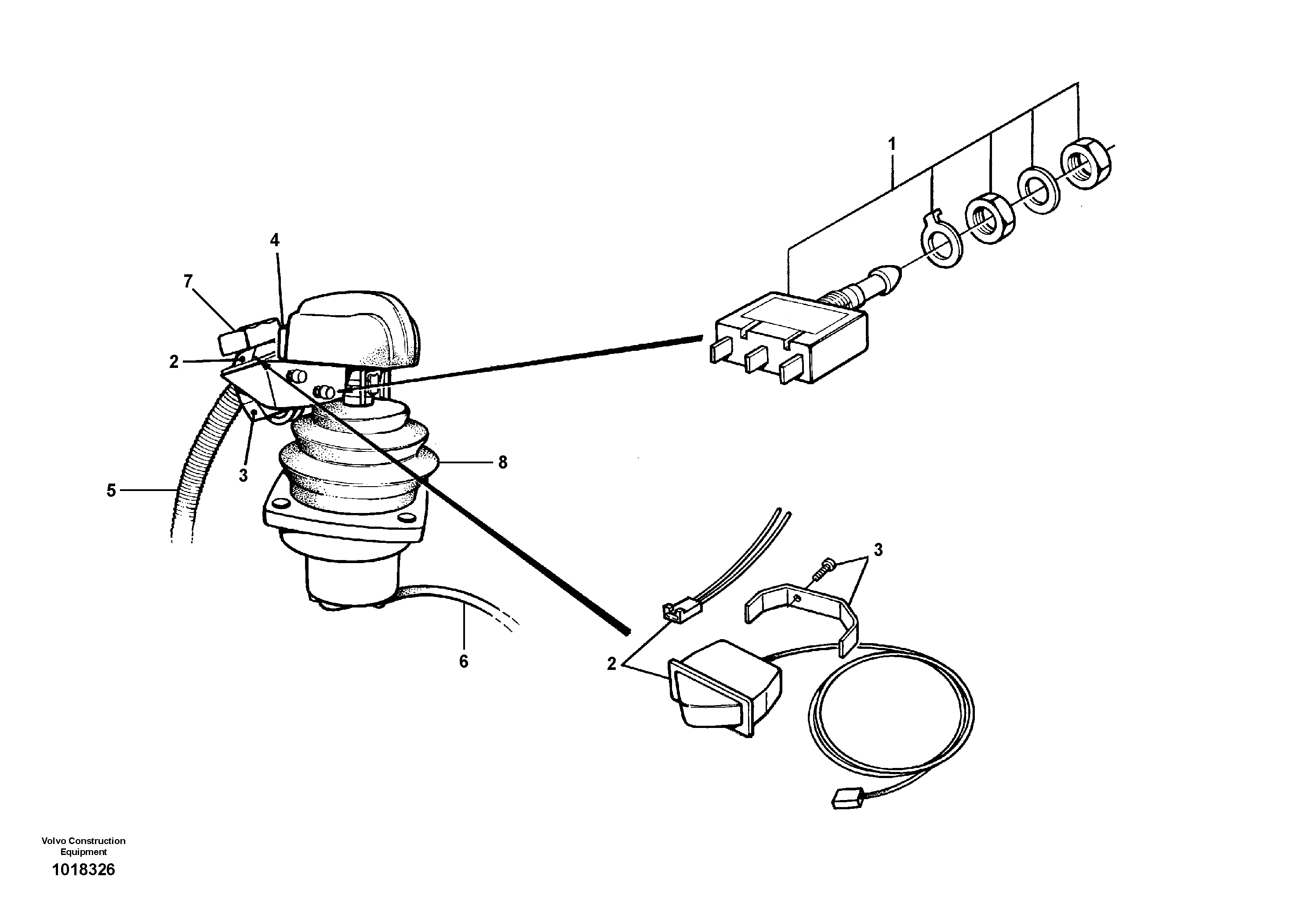 Control lever.  33808 — volvo parts diagram