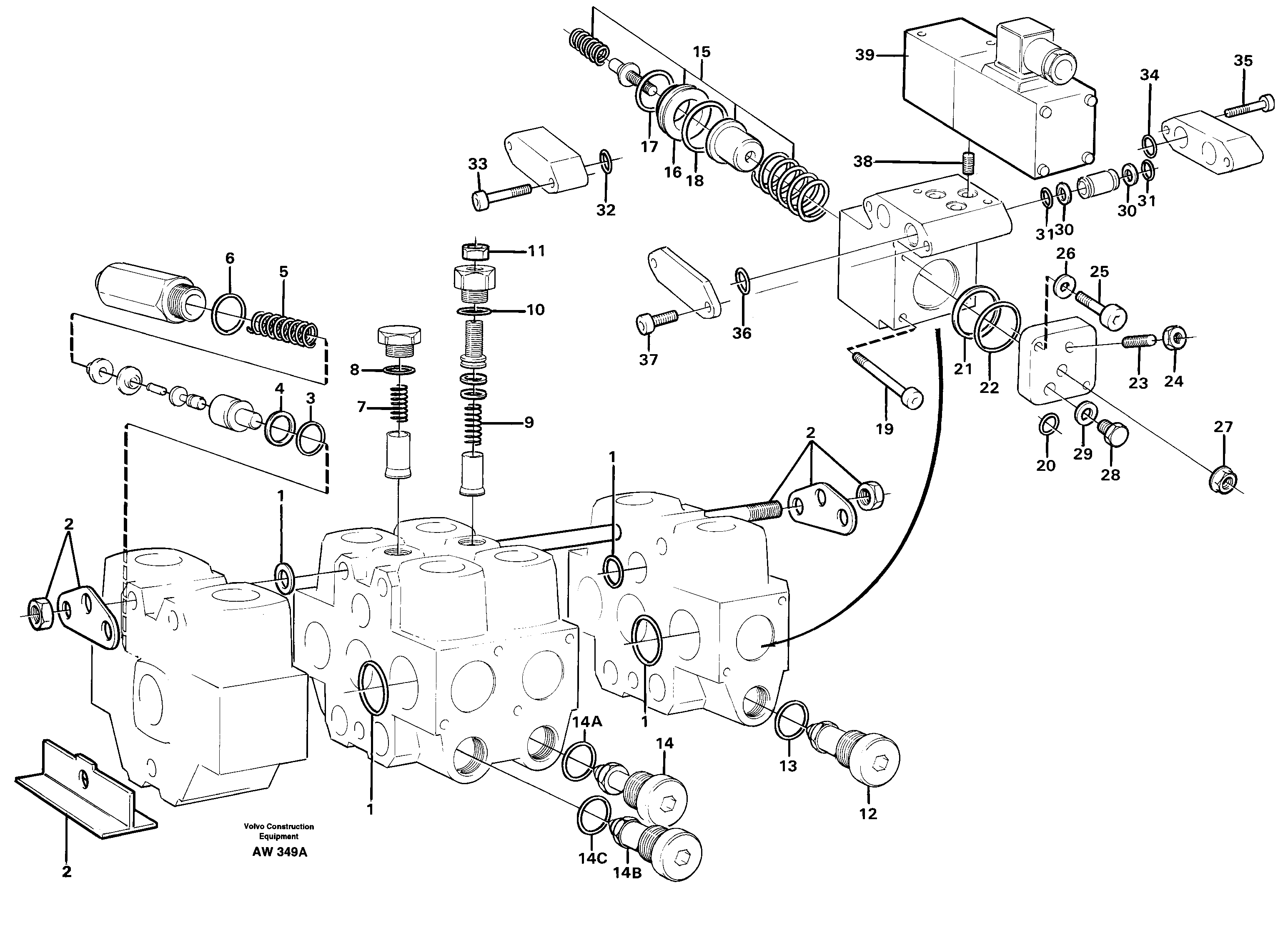 Control valve.  33808 — volvo parts diagram