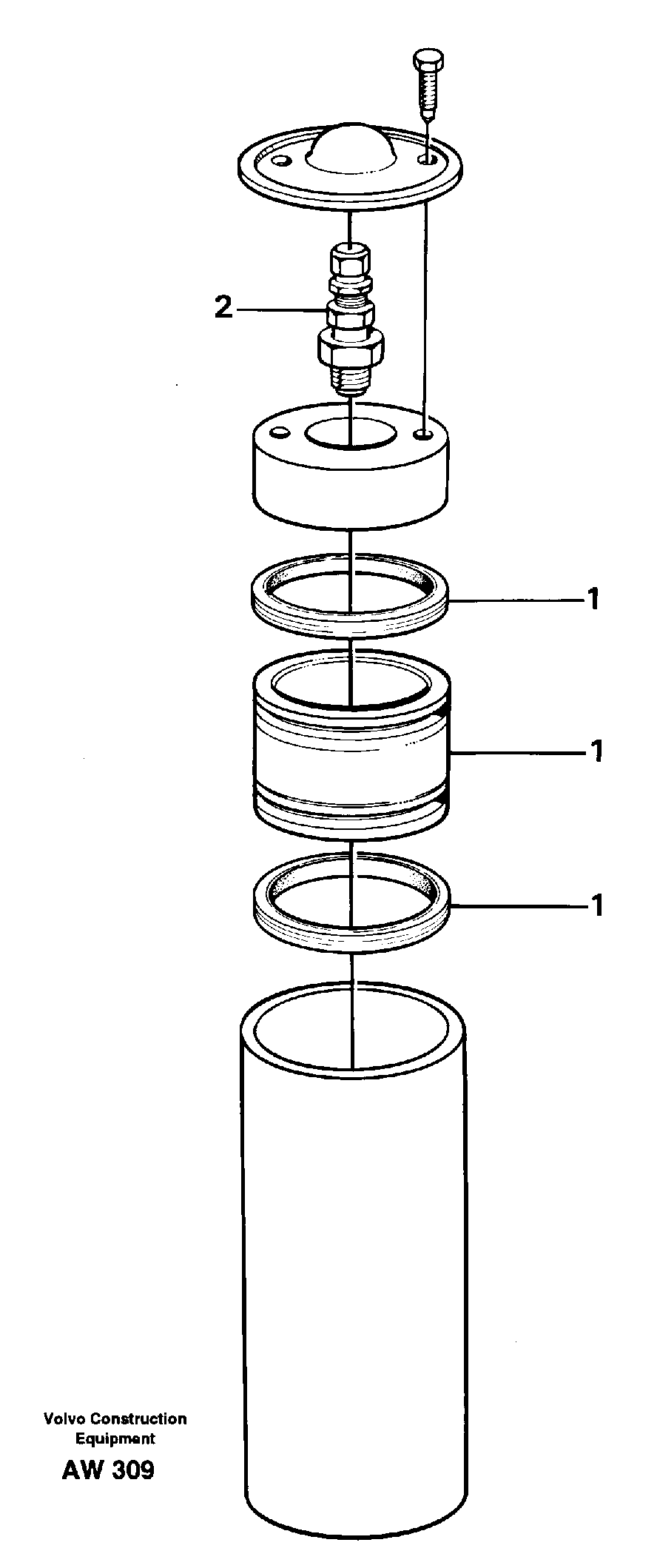 Accumulator.  94600,   94956,   80112 — volvo parts diagram