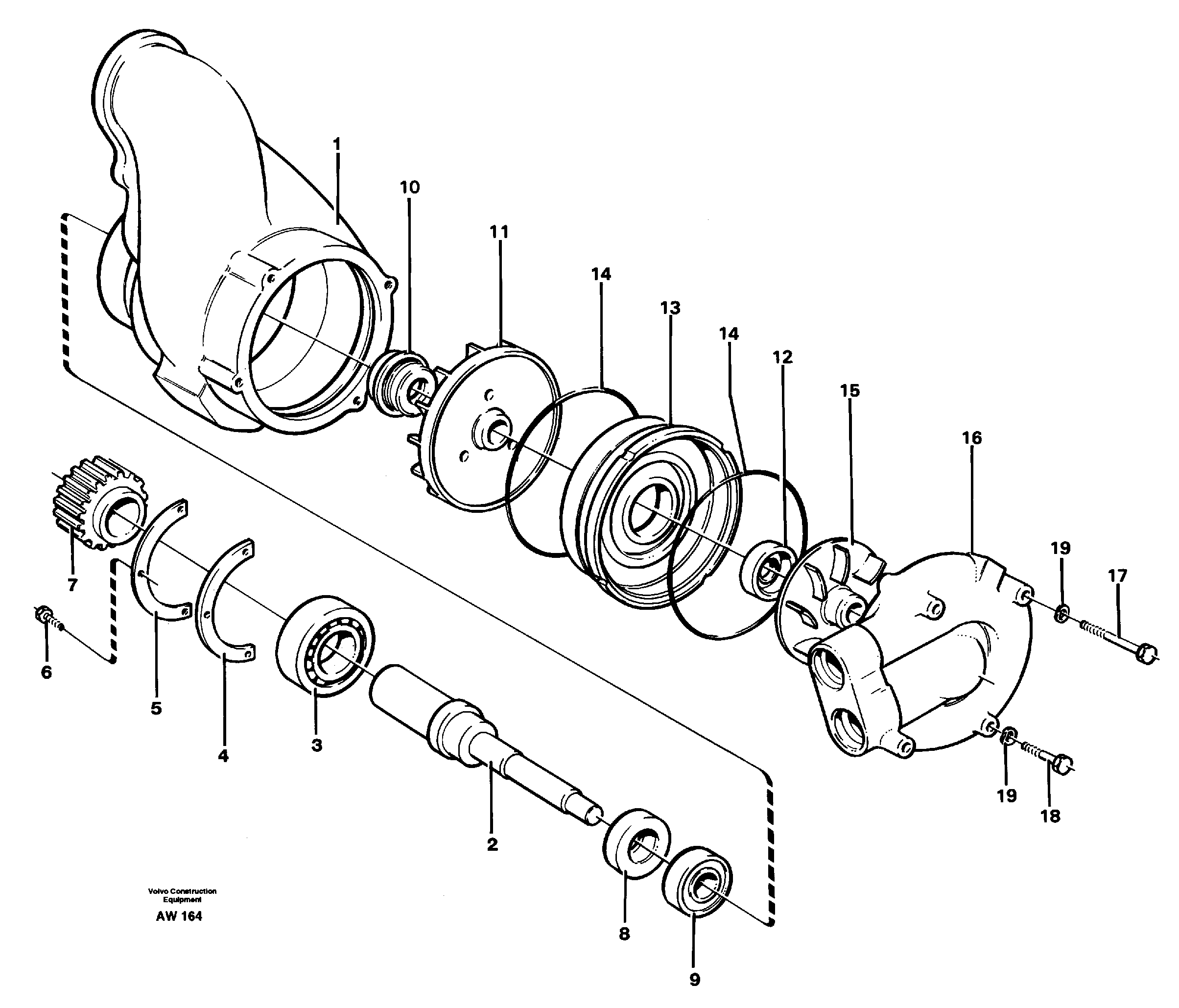 Water pump — volvo parts diagram