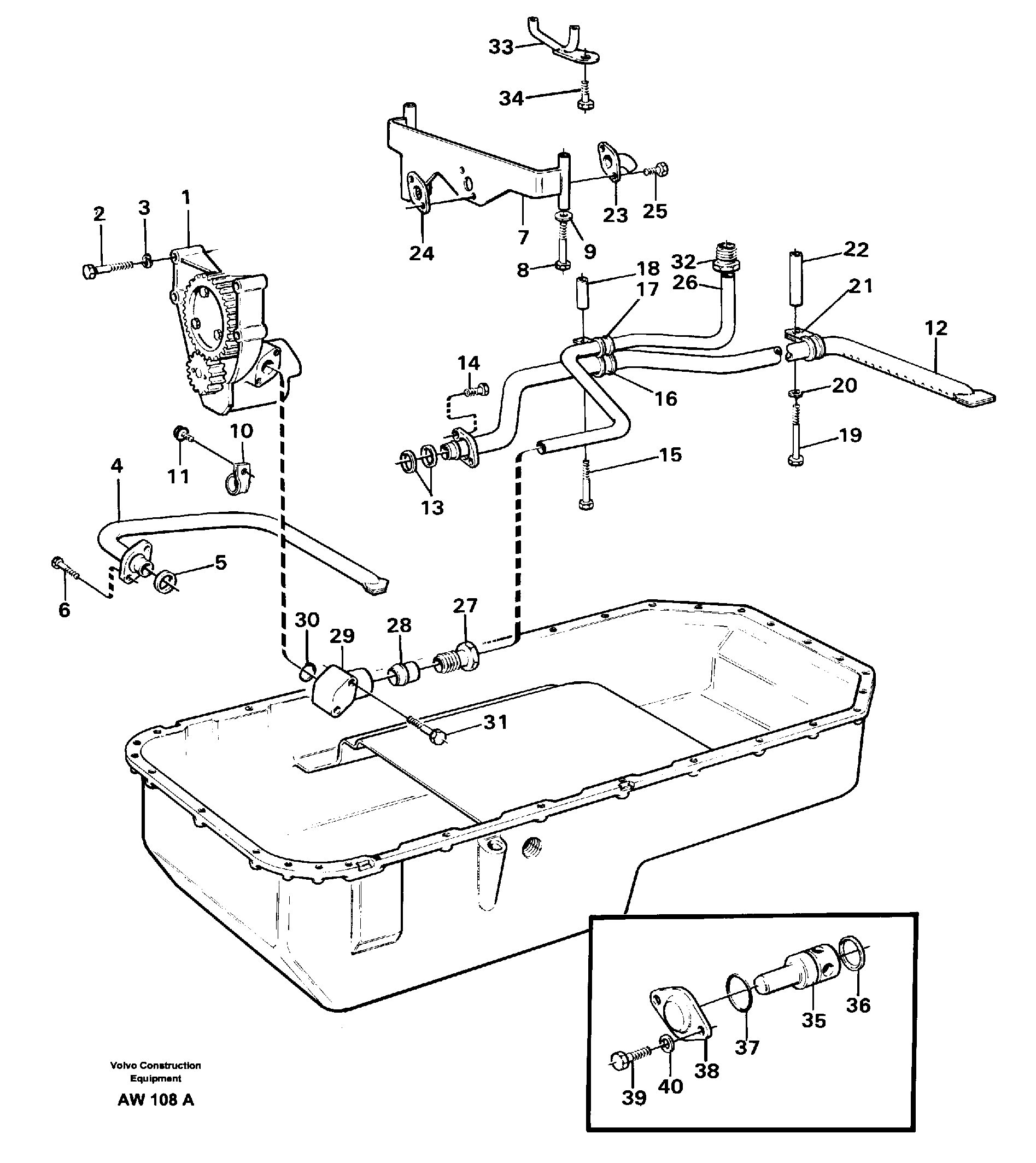 Lubricating oil system — volvo parts diagram