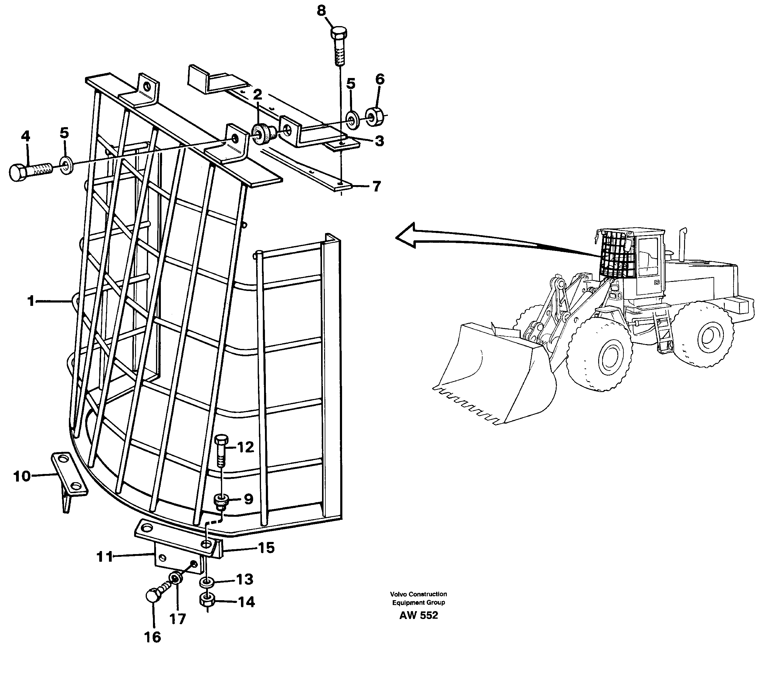 Windshild guard for windshield.  94800 — volvo parts diagram
