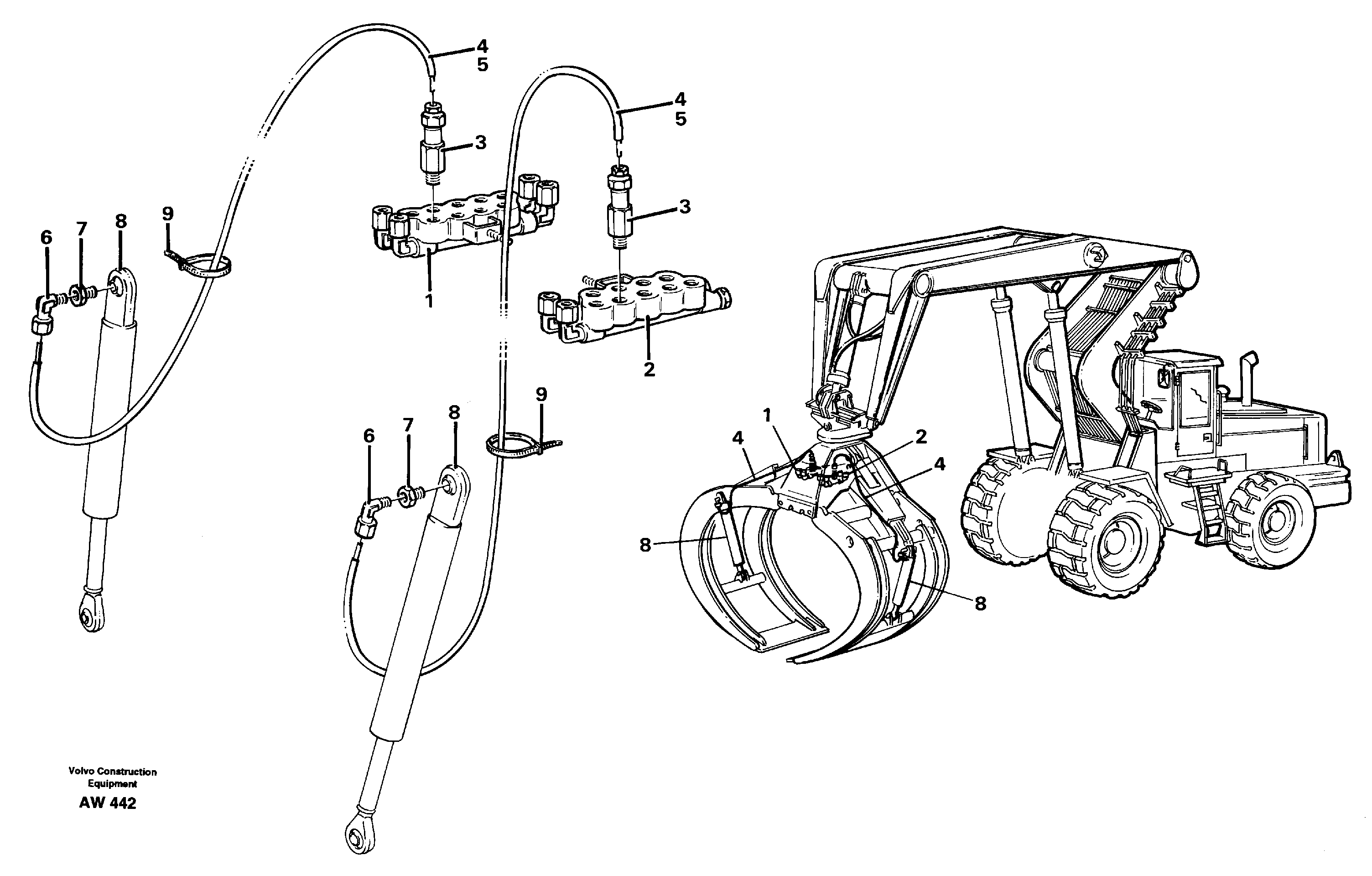 Grab arm, inner.  33808 — volvo parts diagram