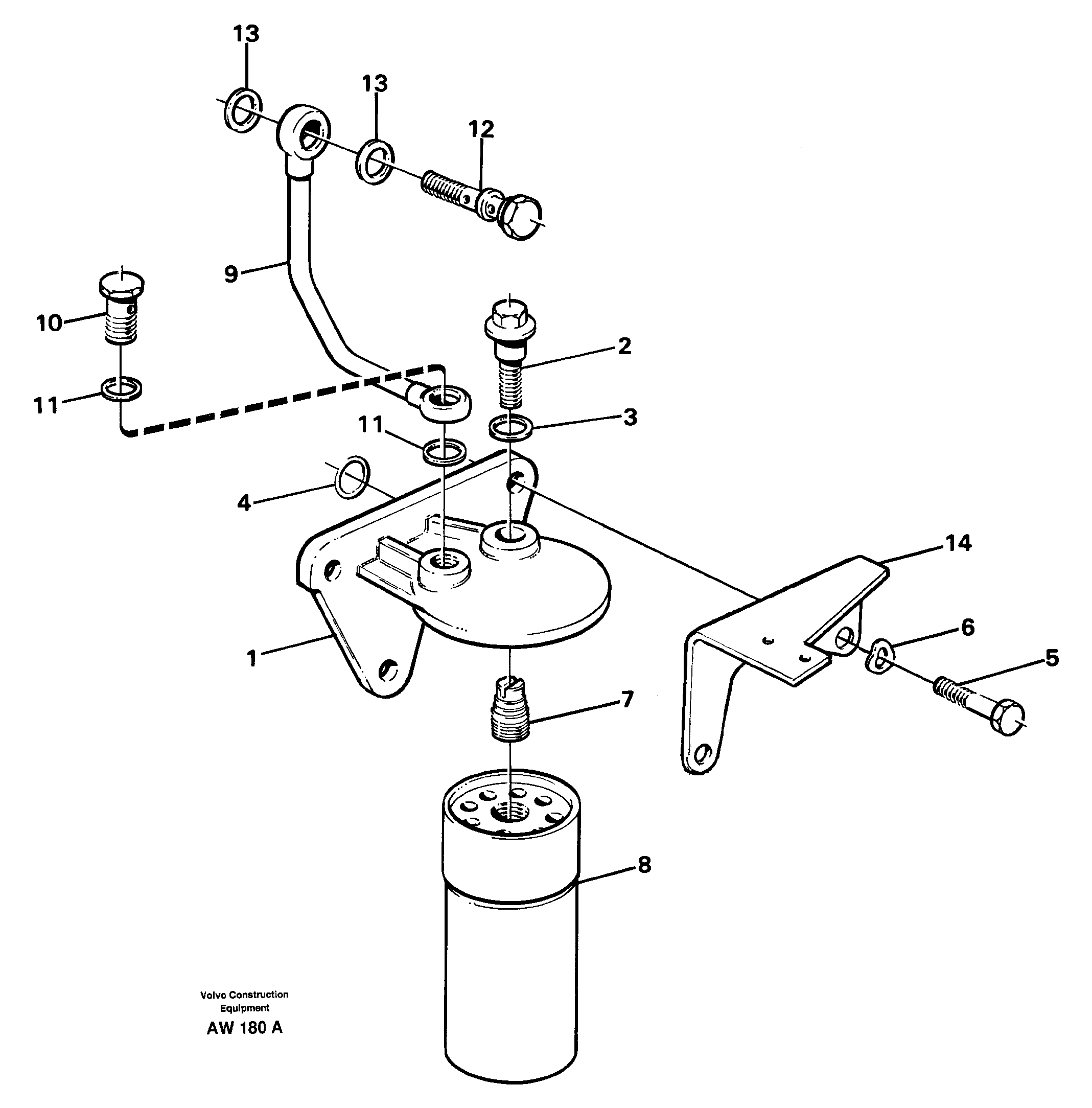 Oil filter by pass  499167 — volvo parts diagram