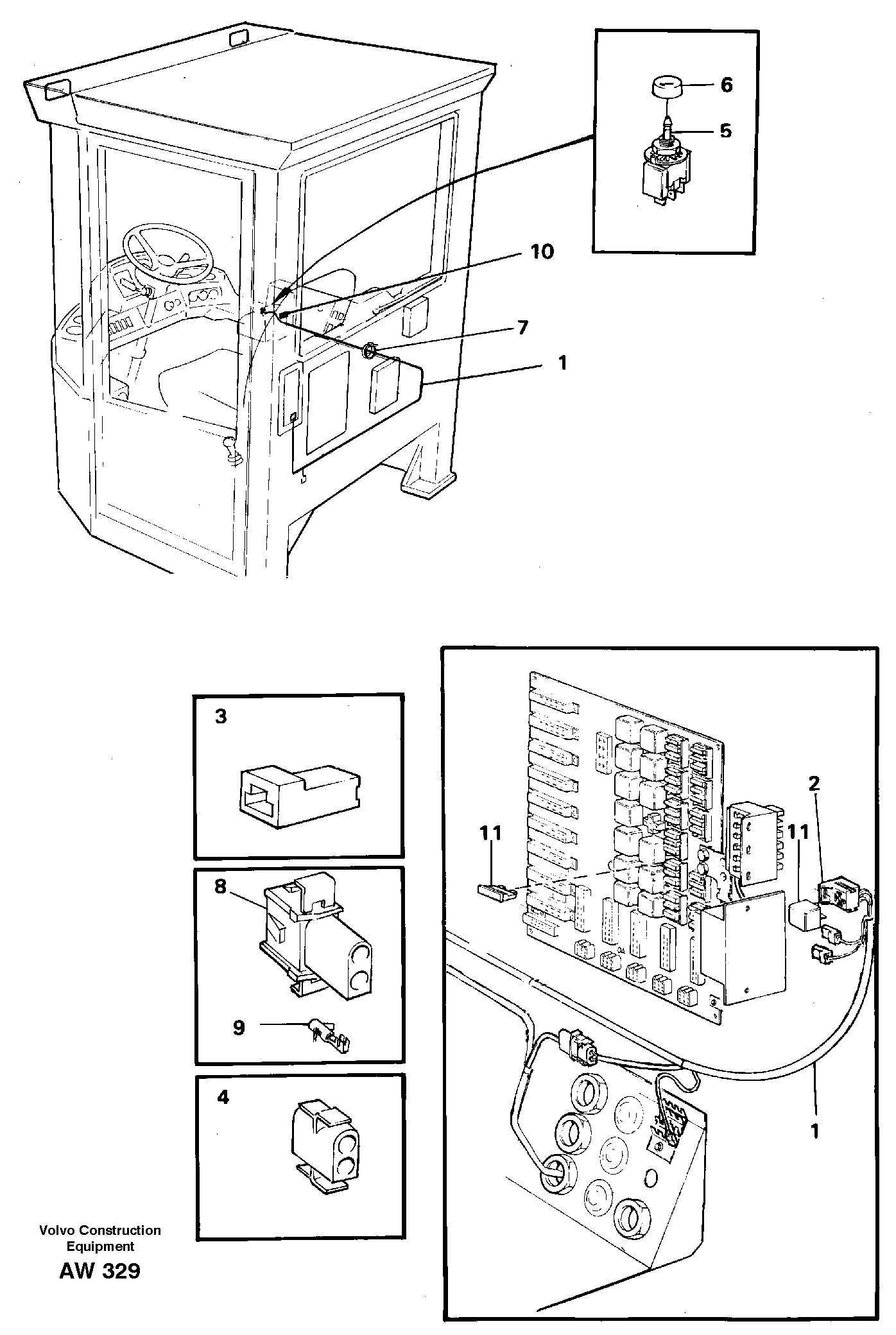 Cable harness for loud tone horn.  92033 — volvo parts diagram