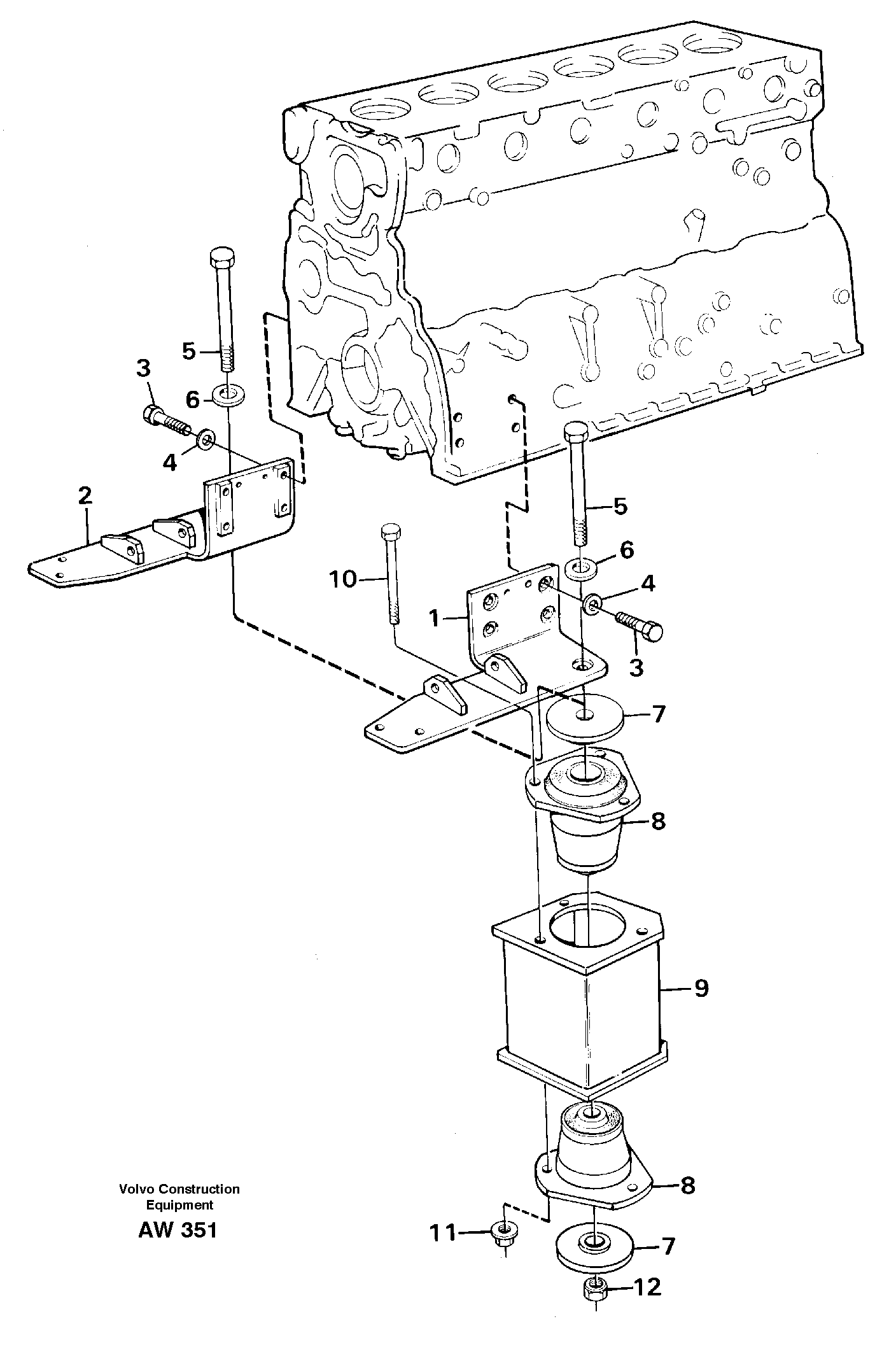 Engine mounting — volvo parts diagram