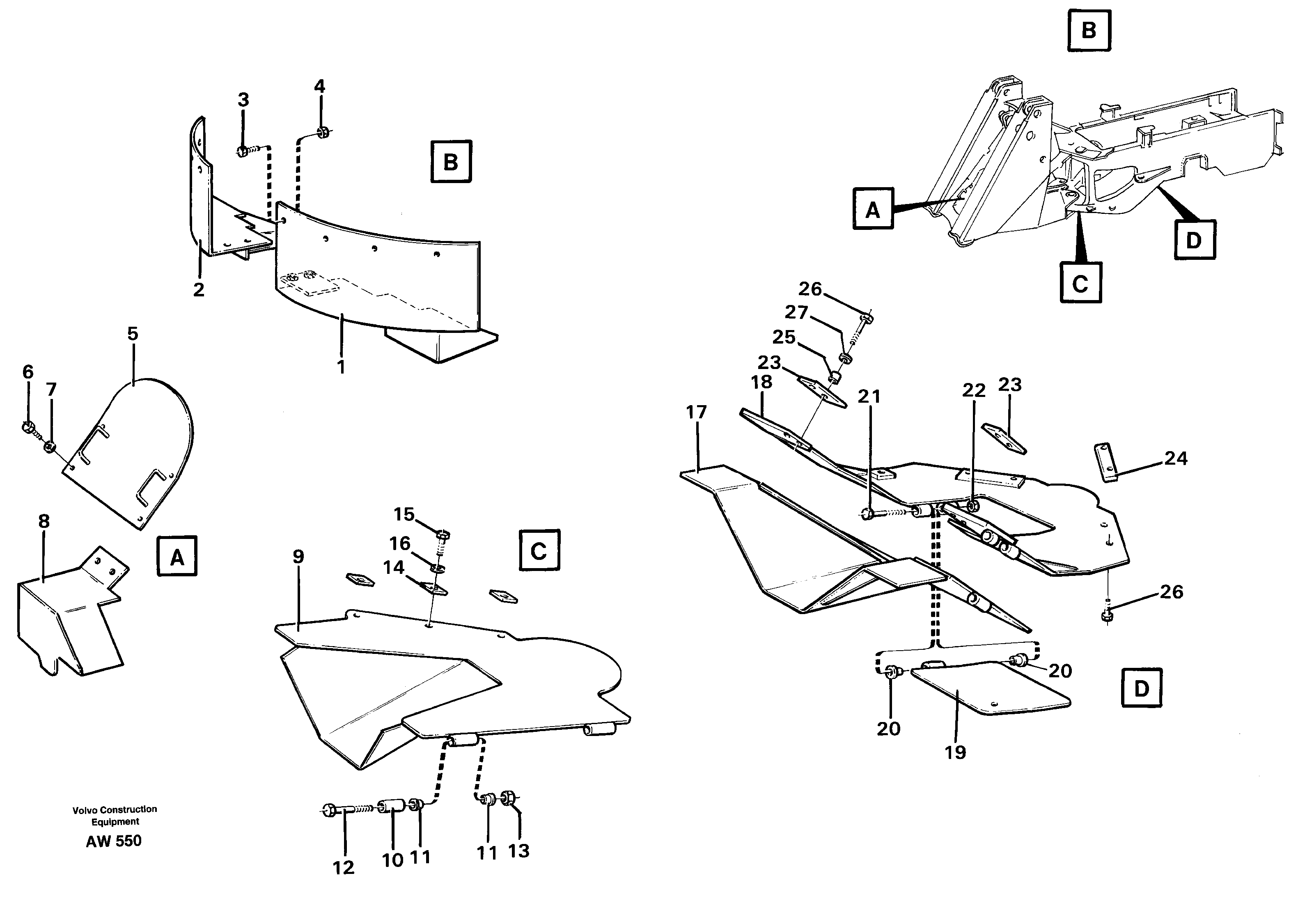 Protecting plates.  92110,   92111,   92113,   92114 — volvo parts diagram
