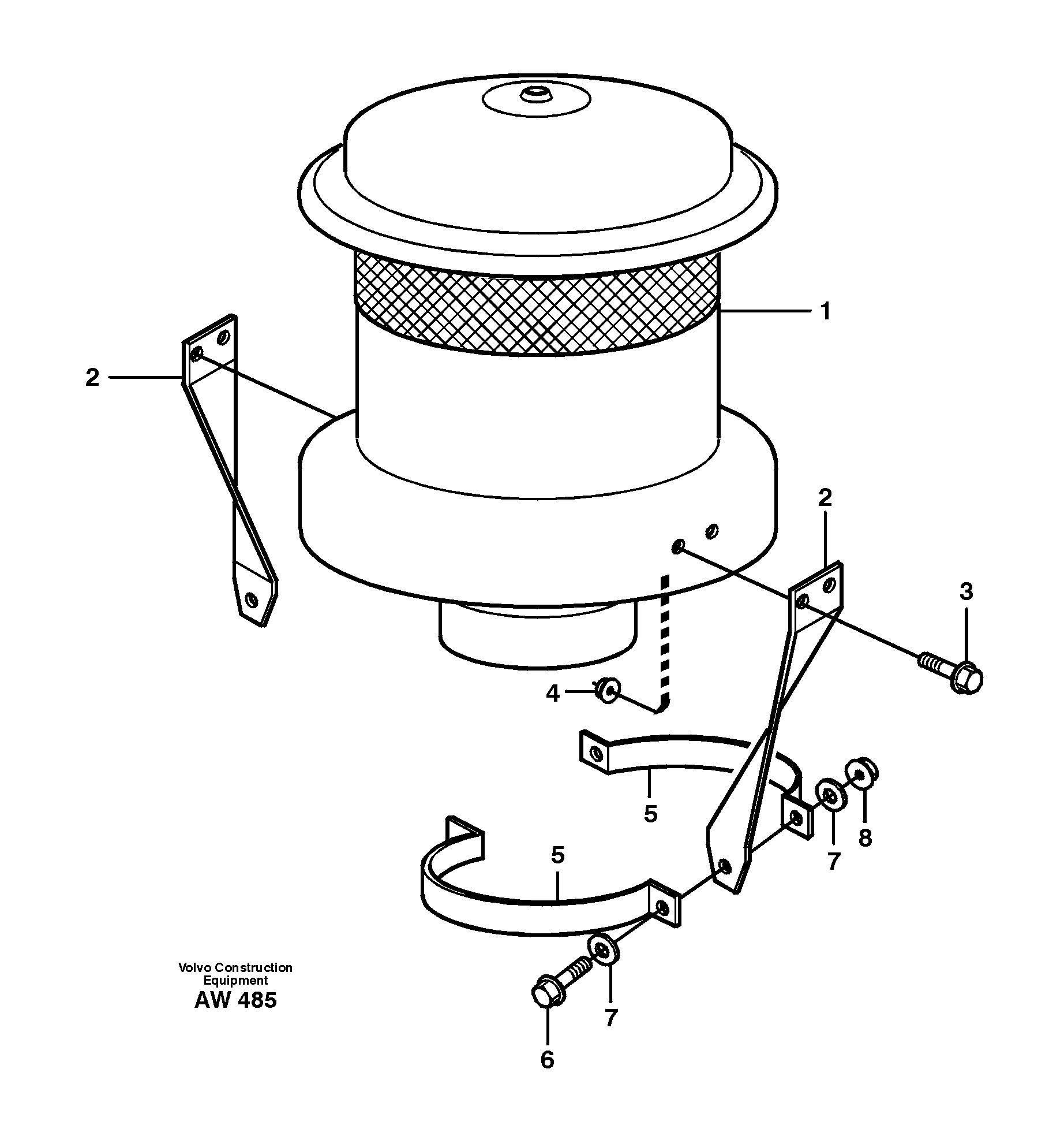 Air filter.  93499 — volvo parts diagram
