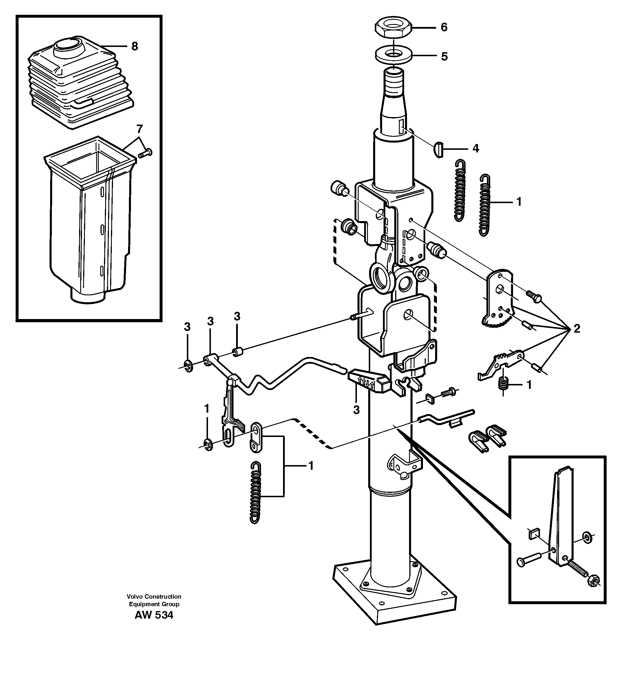 Adjustable steering wheel.  92029 SER NO 2760 - — volvo parts diagram