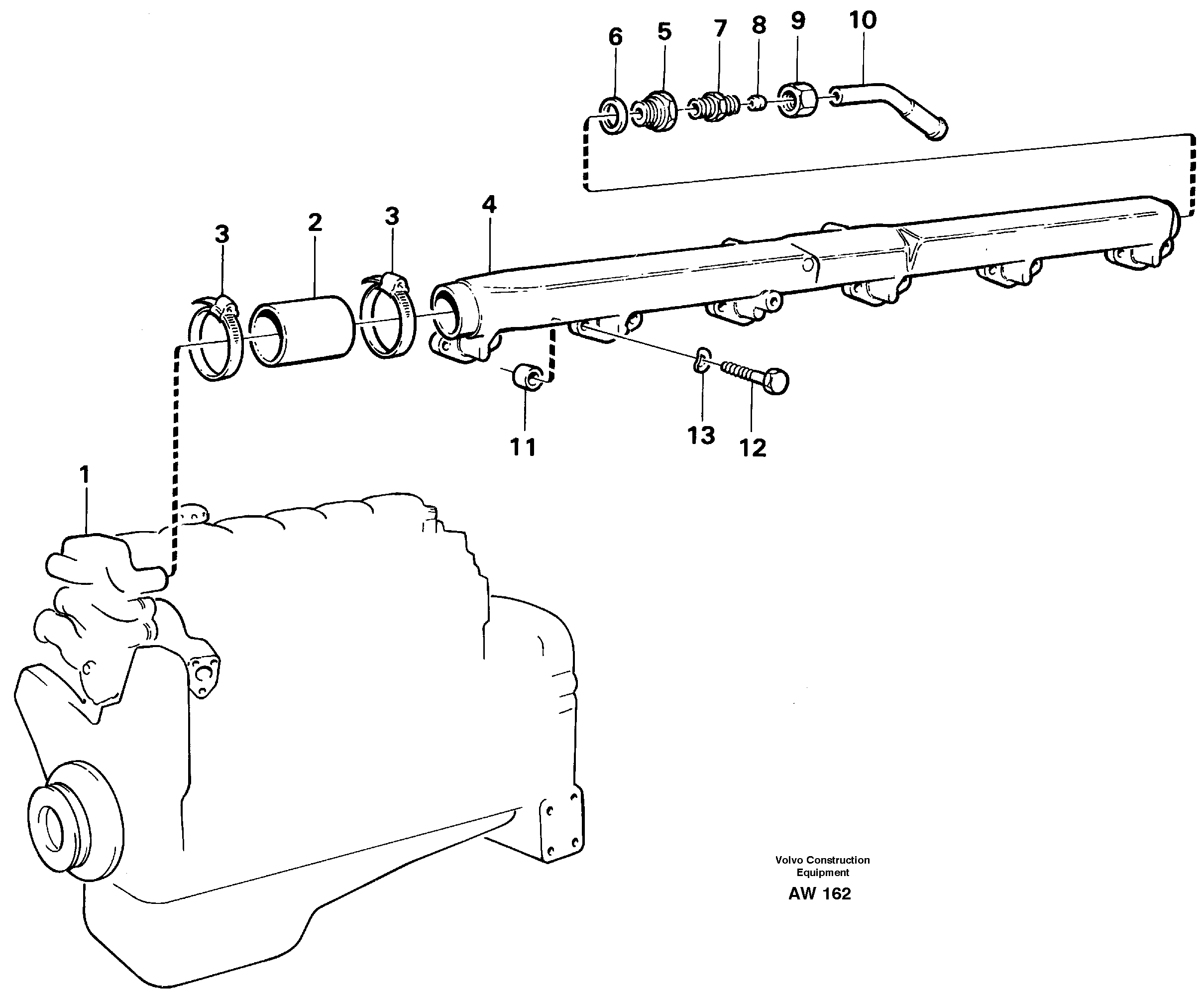 Water pipe — volvo parts diagram