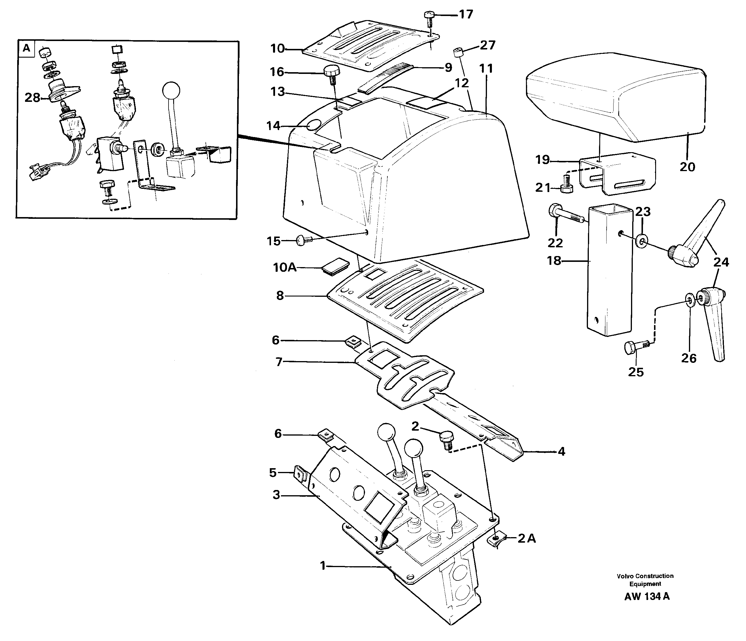 Servo valve with fitting parts.  STD,   USA,   33808,   33809 — volvo parts diagram