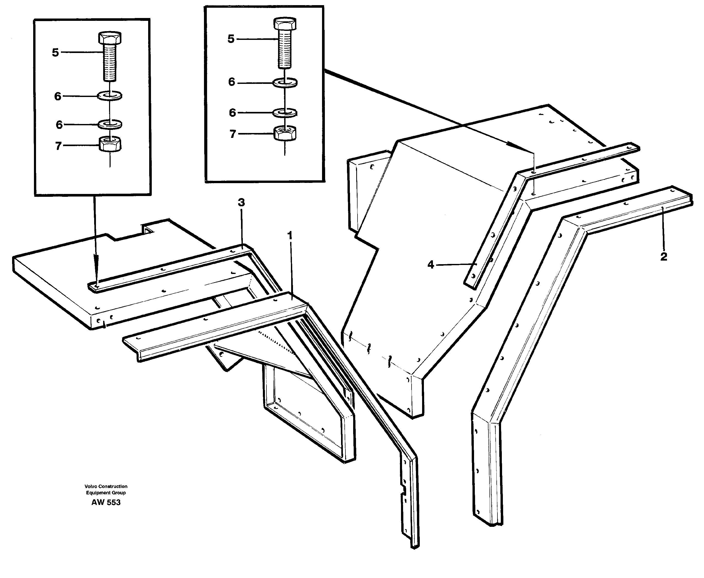 Wider mudguards, front and rear.  94944 — volvo parts diagram