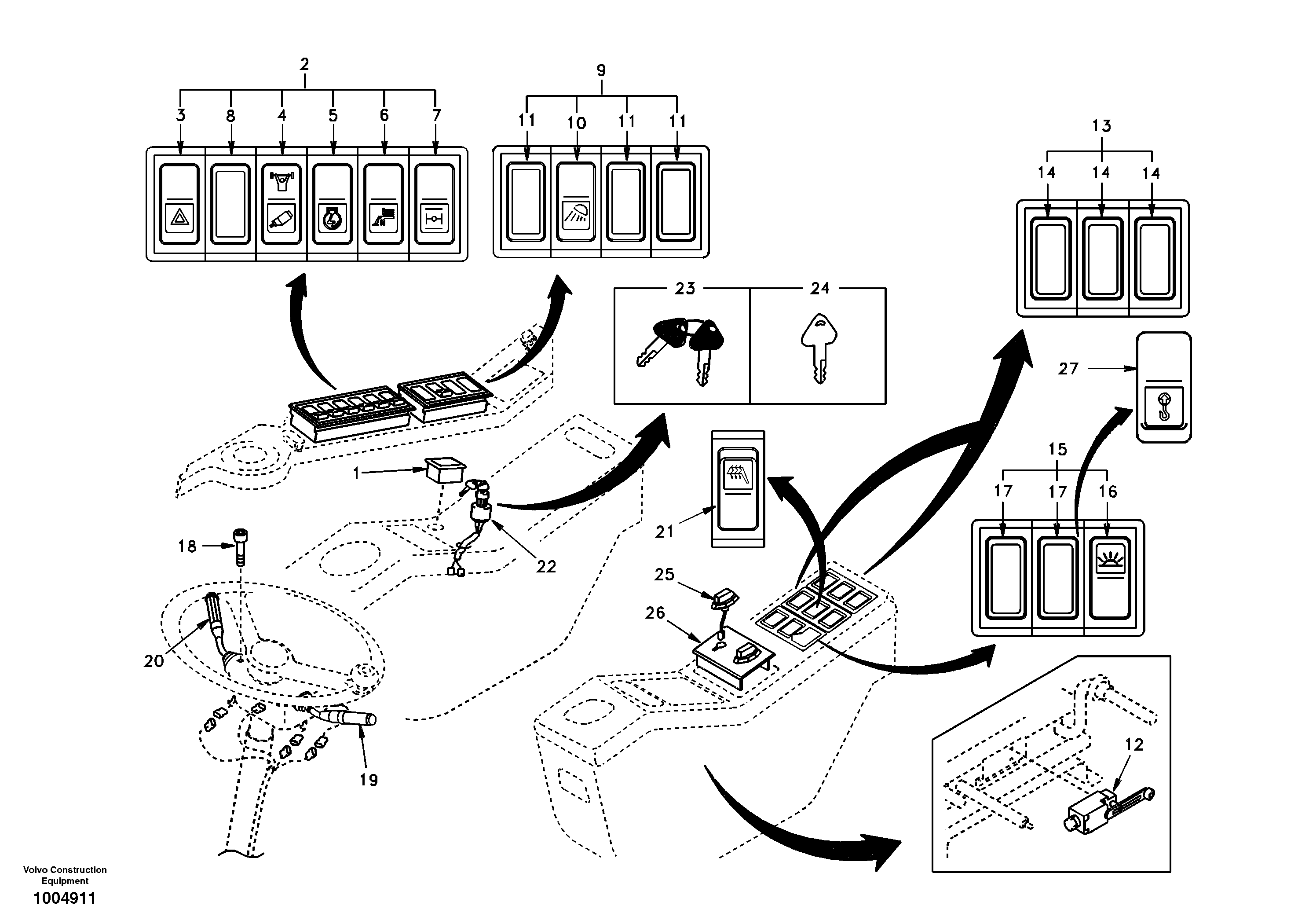 Switch — volvo parts diagram