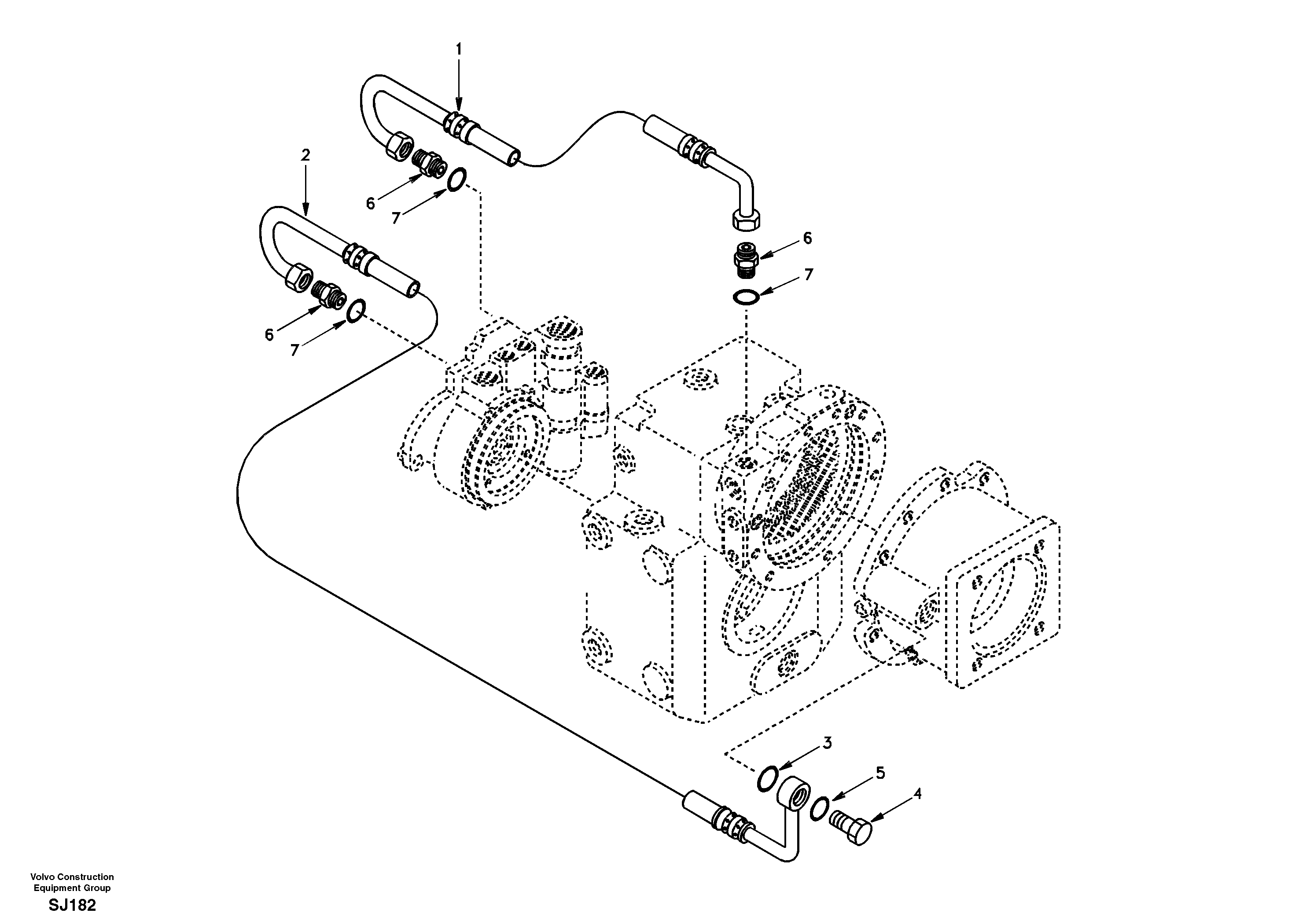 Oil pipe — volvo parts diagram