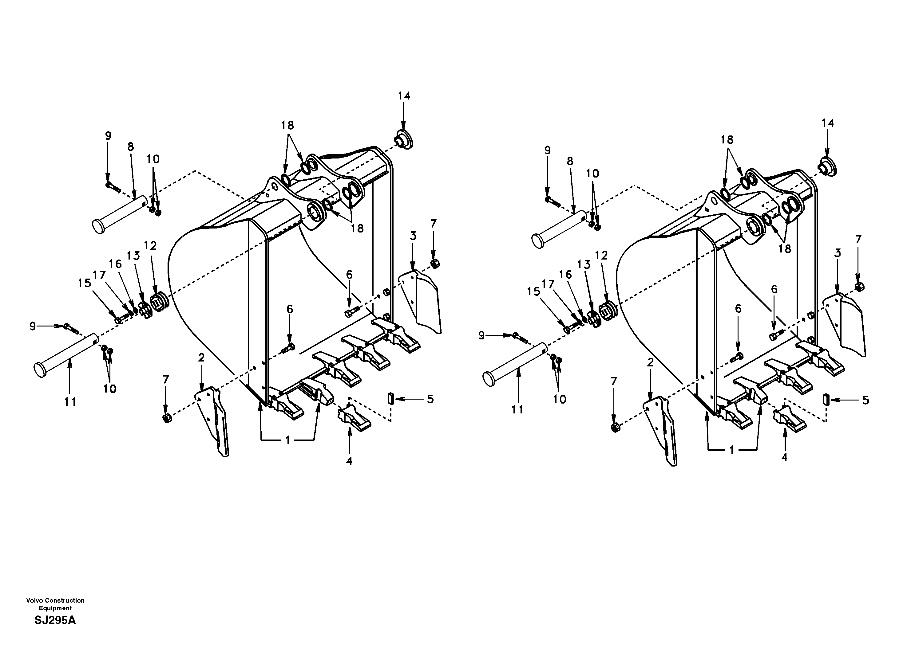 Bucket — volvo parts diagram