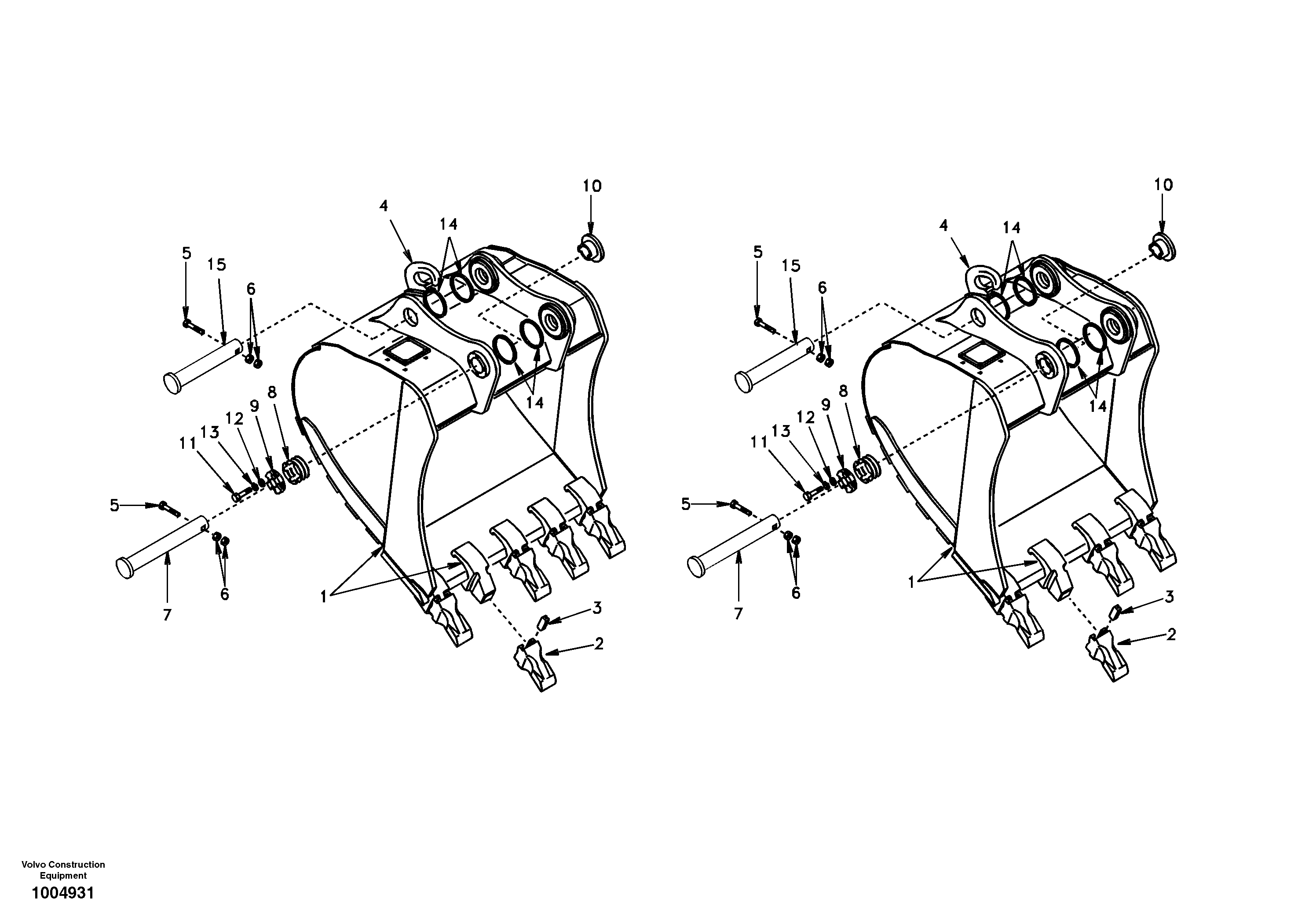 Bucket — volvo parts diagram
