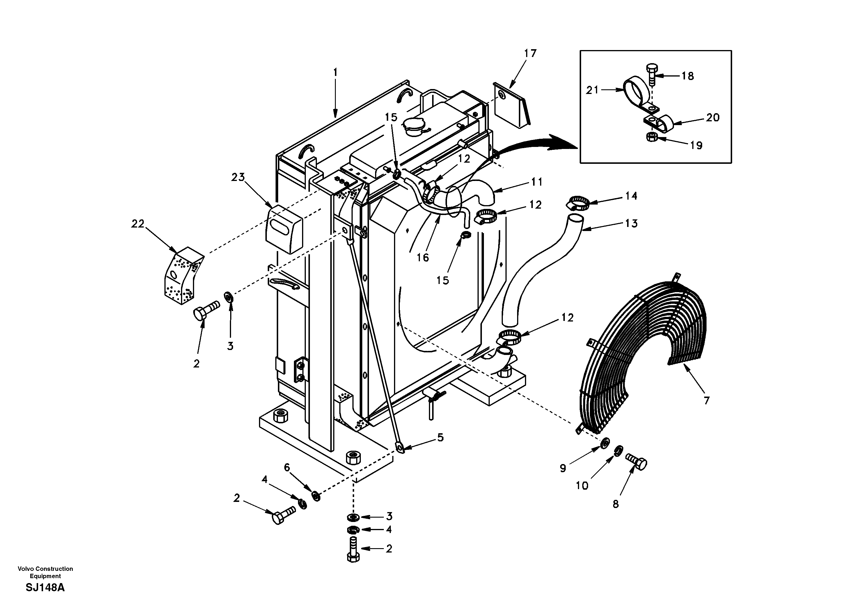 Cooling system  EK04H001 EOROPE,STD   EK04H002 USA,STD — volvo parts diagram