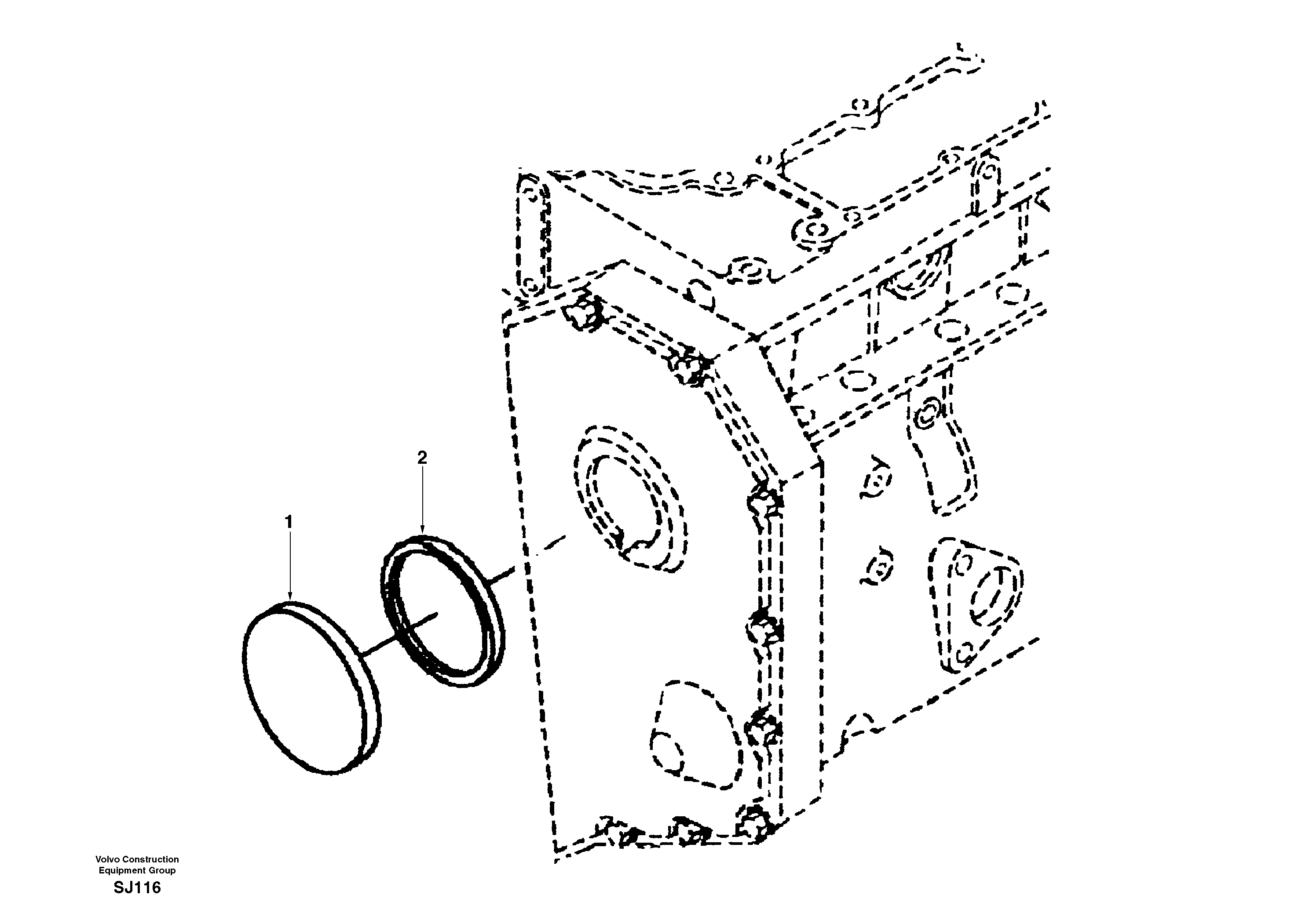 Tachometer drive cover — volvo parts diagram