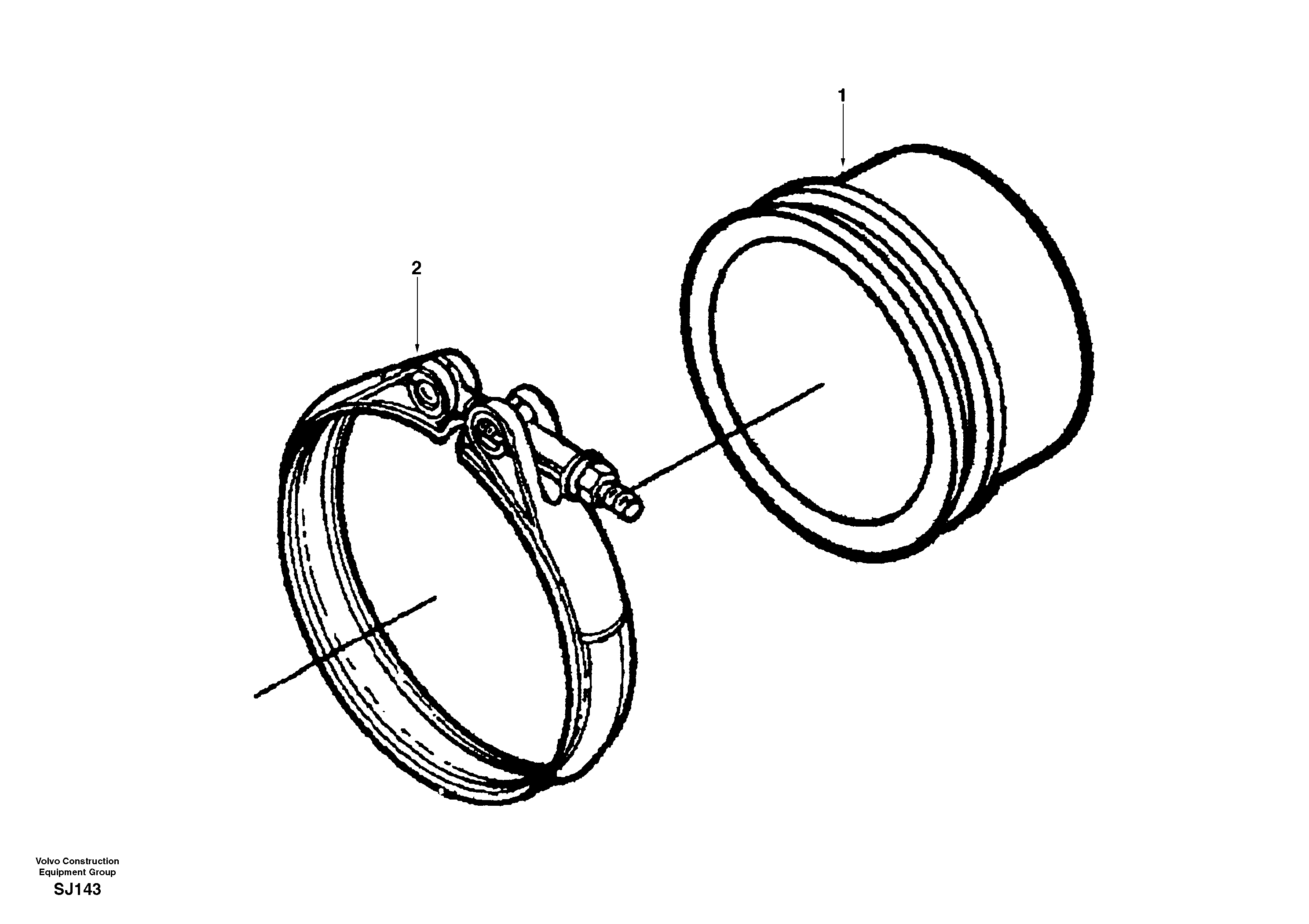 Exhaust connection — volvo parts diagram