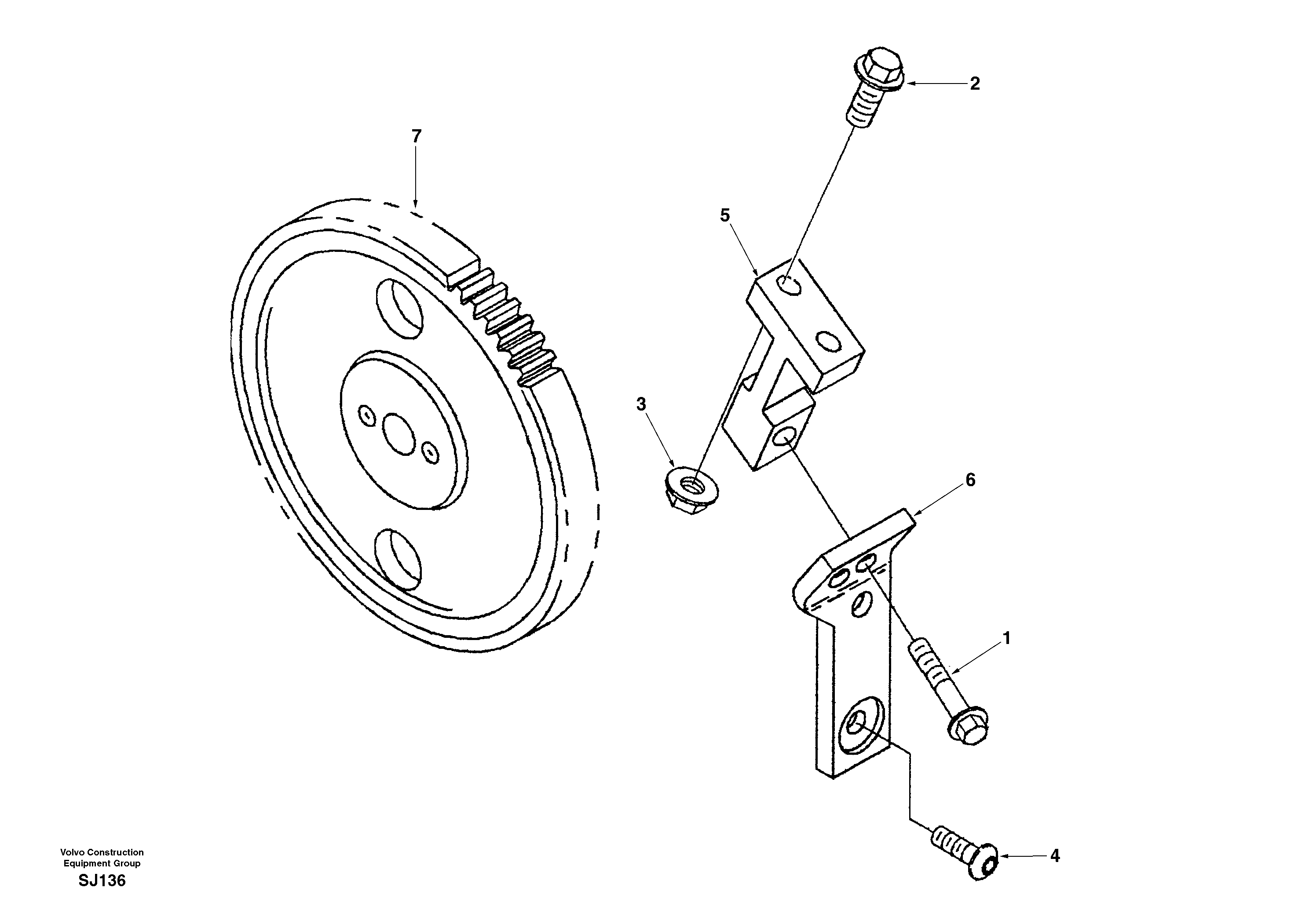 Drive for injection pump — volvo parts diagram