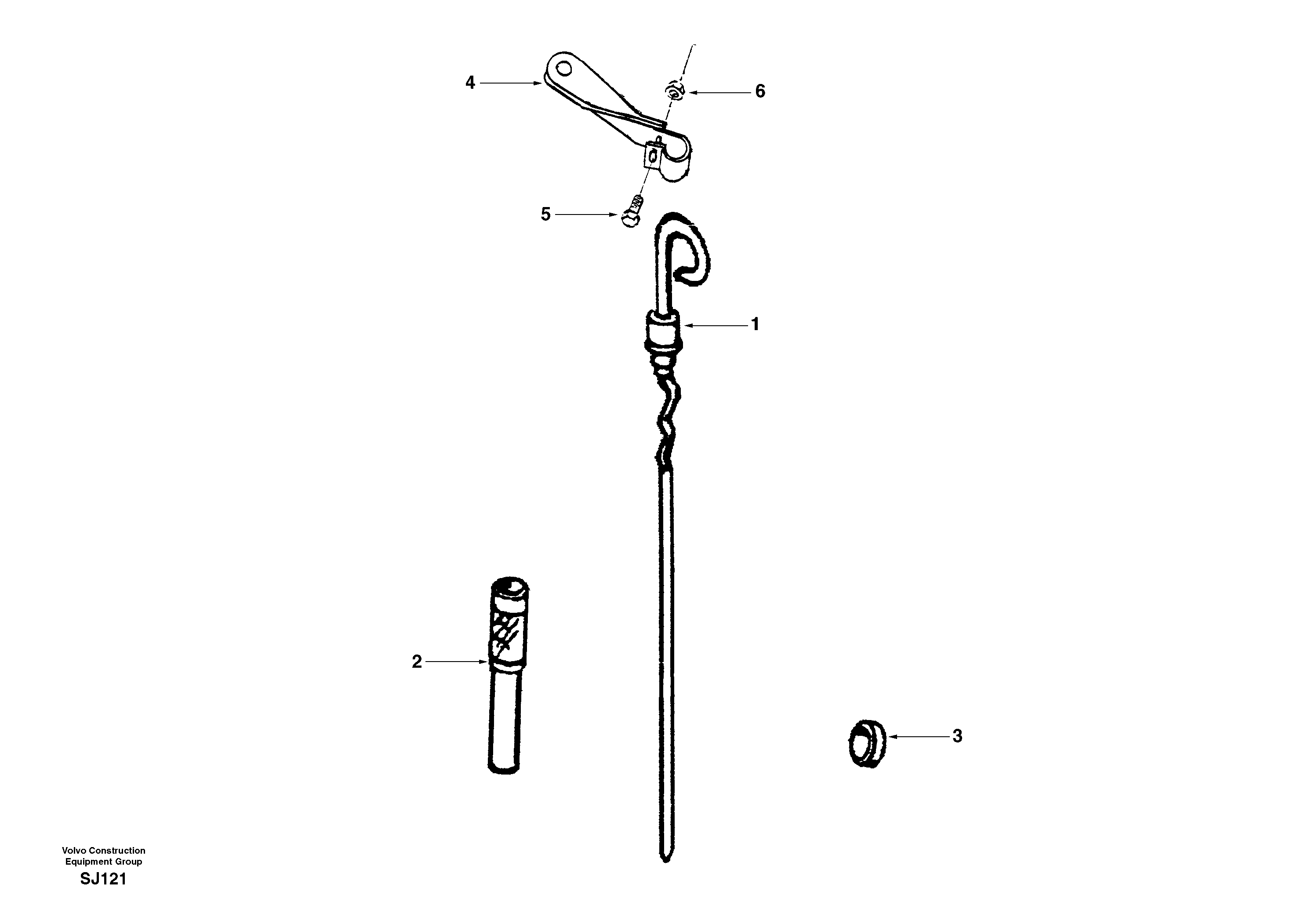 Oil dipstick — volvo parts diagram