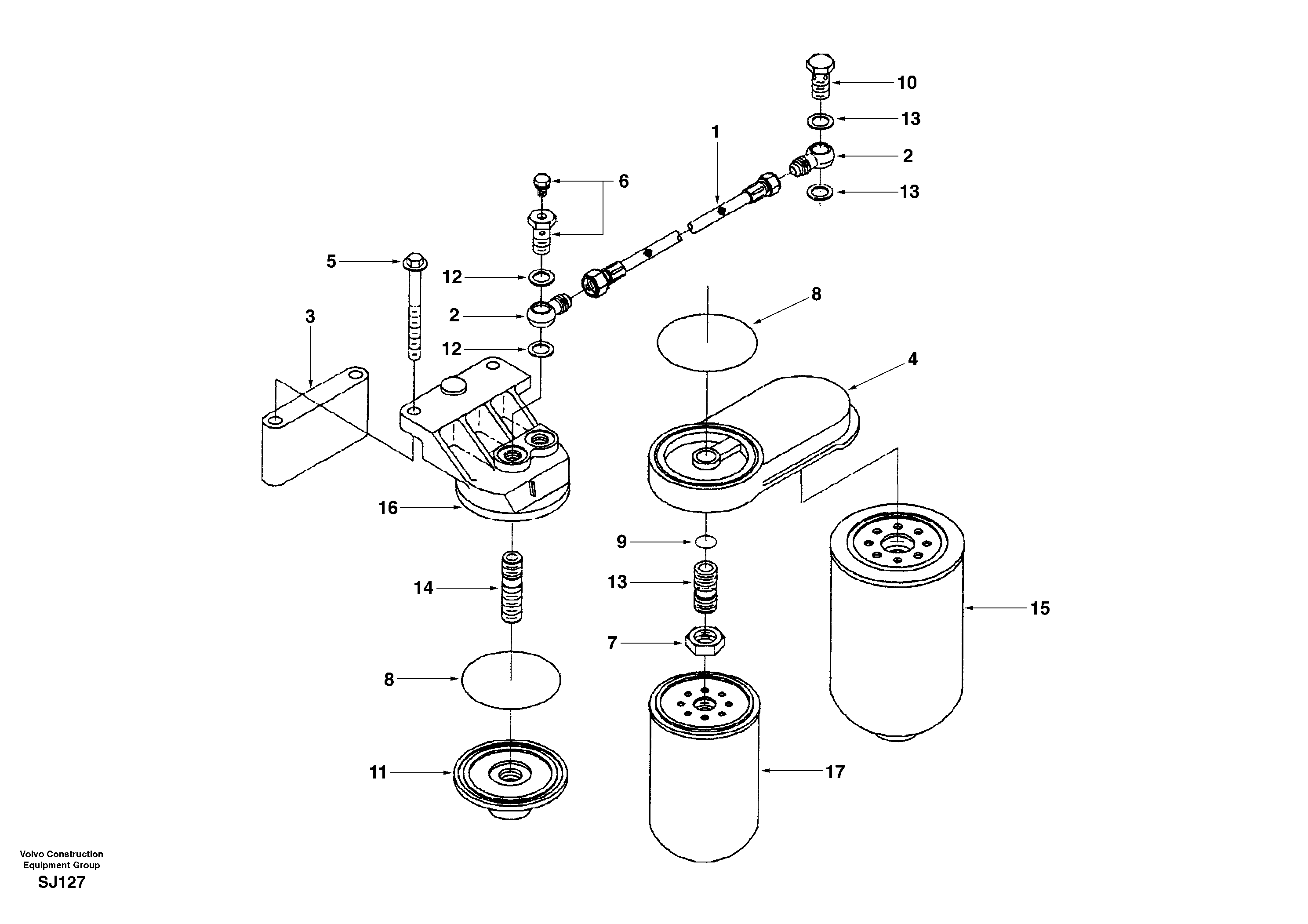 Fuel filter — volvo parts diagram