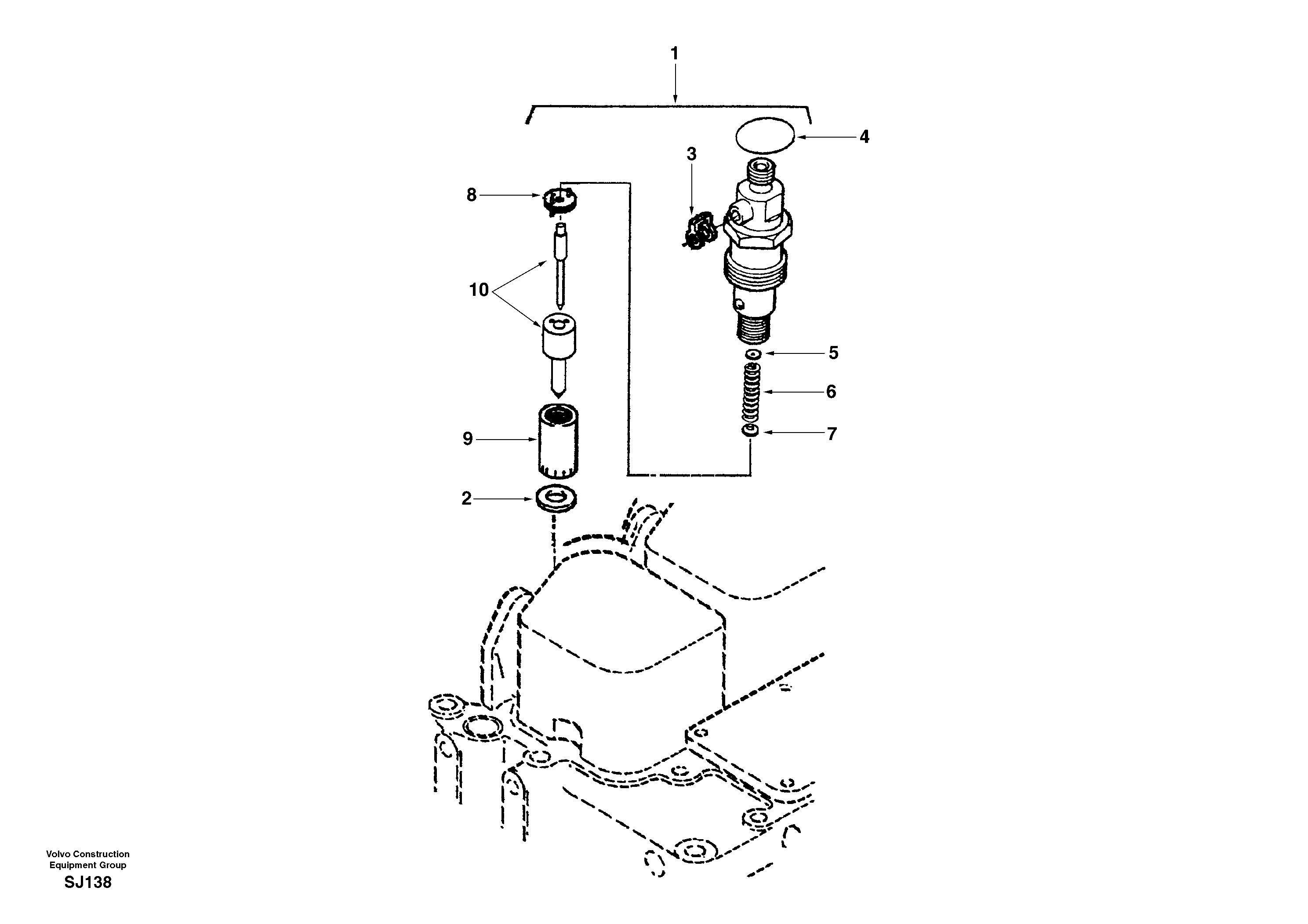 Injector — volvo parts diagram