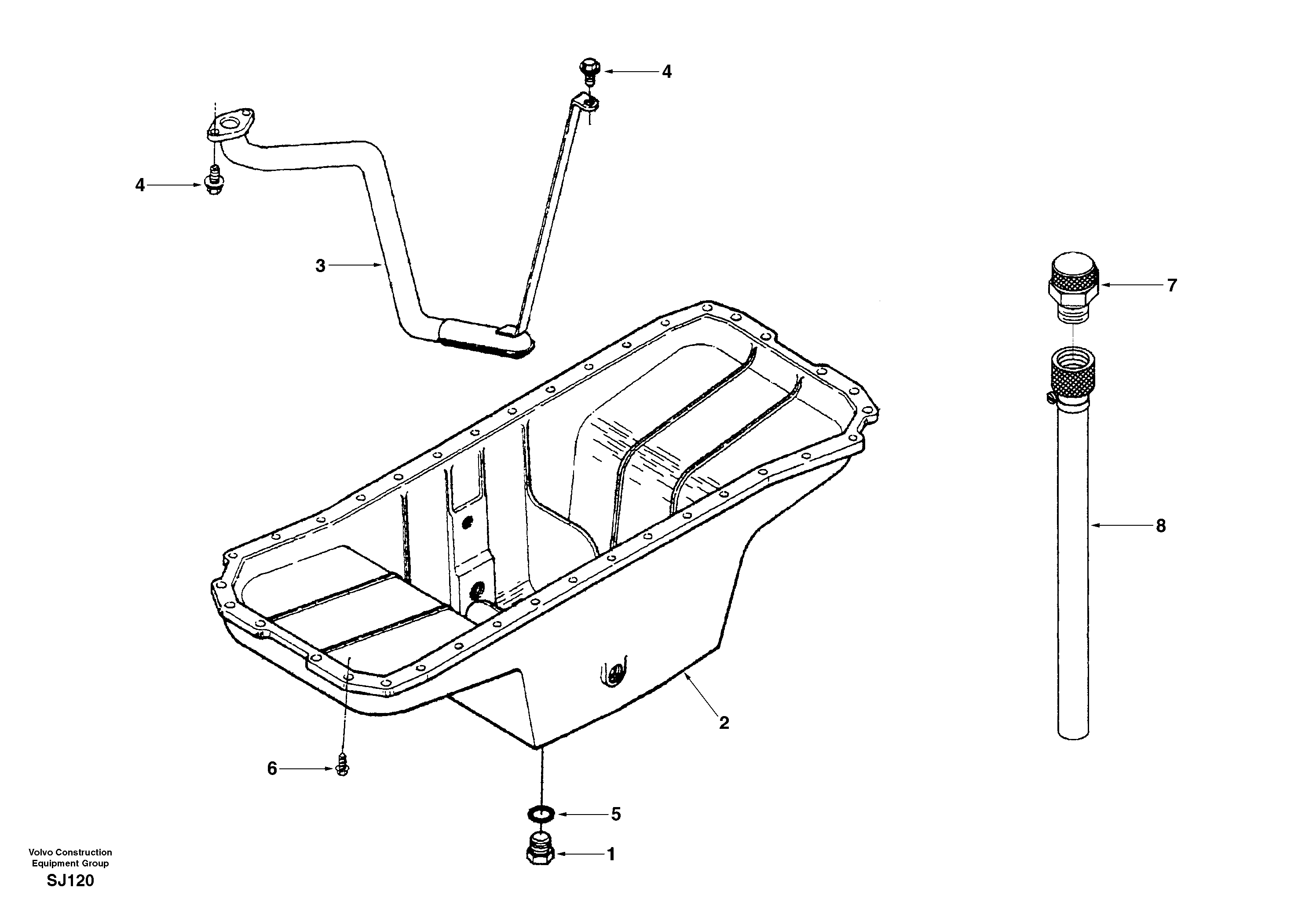 Oil sump — volvo parts diagram