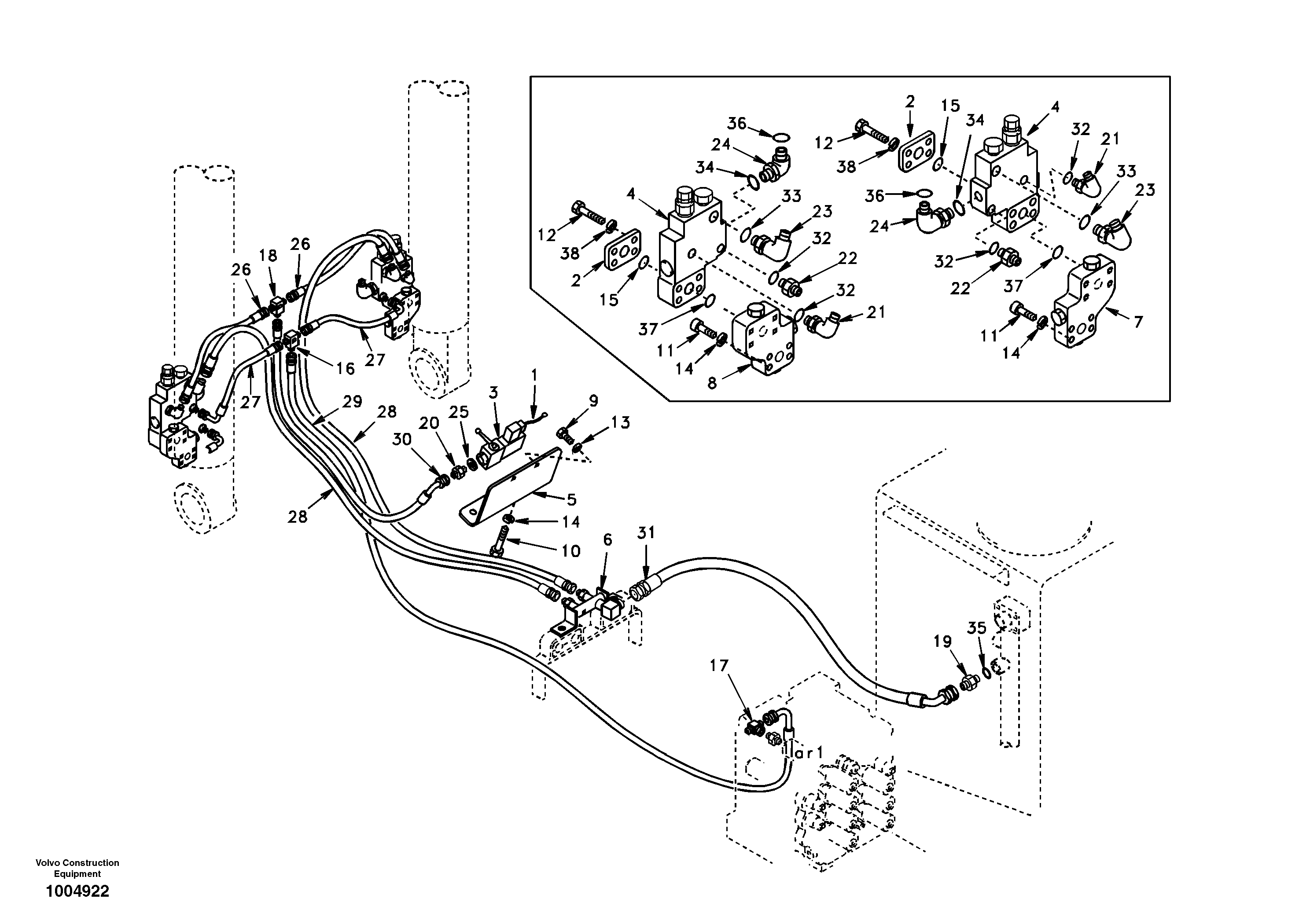 Working hydraulic, boom rupture — volvo parts diagram