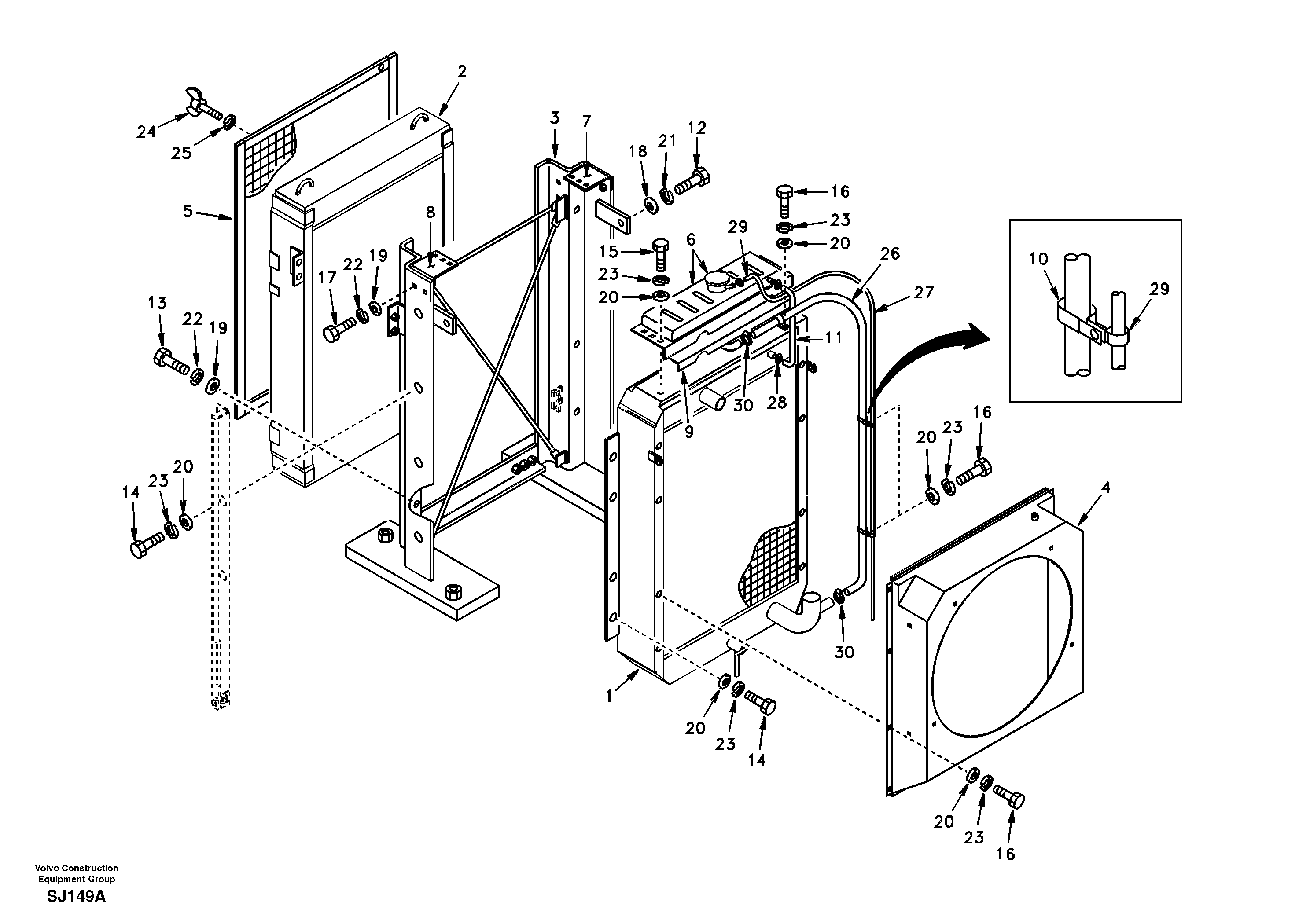 Radiator  EK04H001 EUROPE,STD   EK04H002 USA,STD — volvo parts diagram