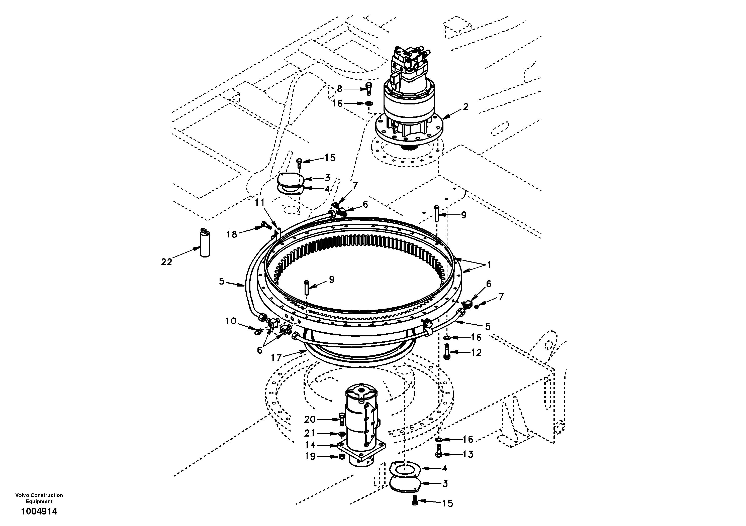 Swing system — volvo parts diagram