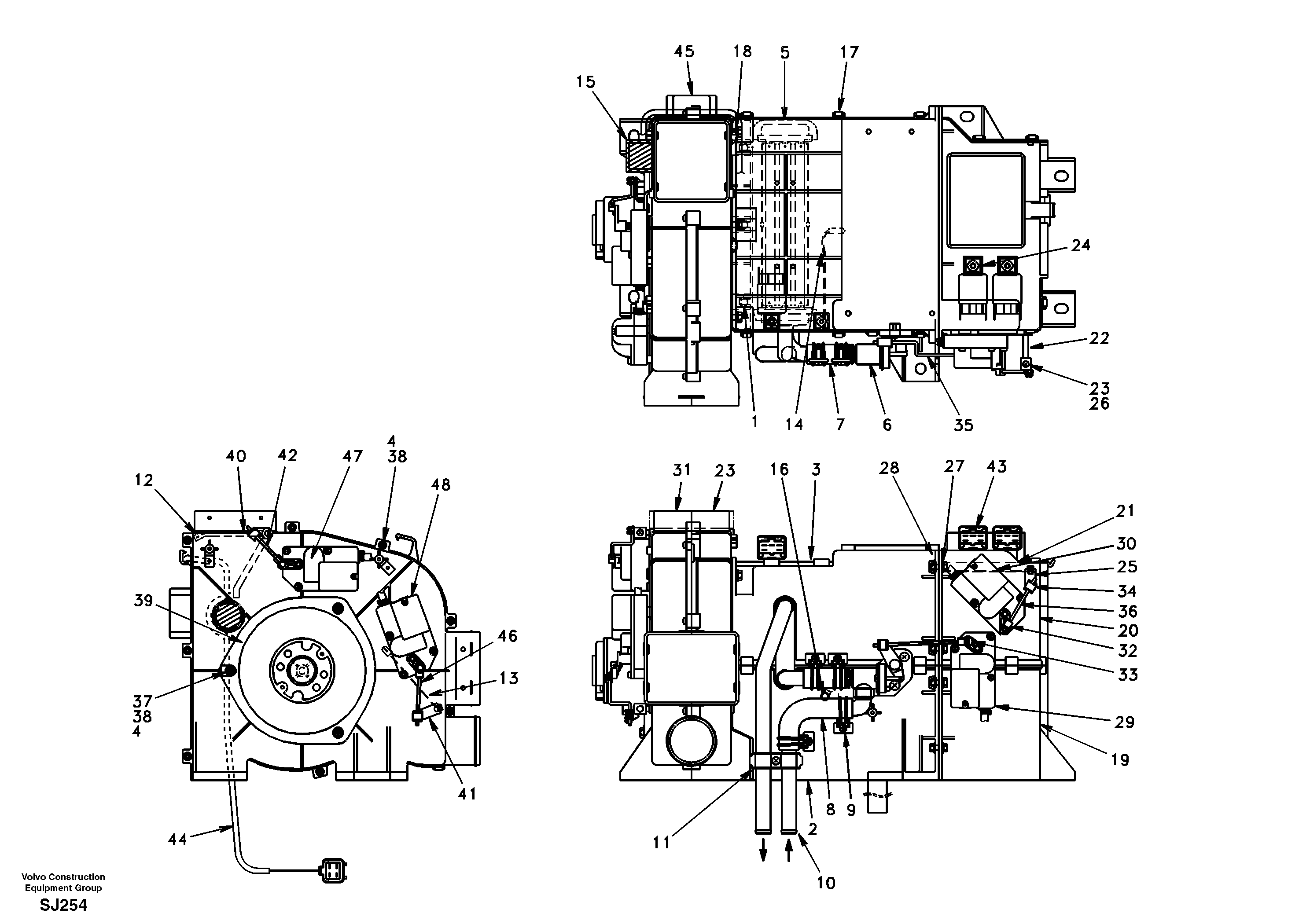 Heating unit — volvo parts diagram