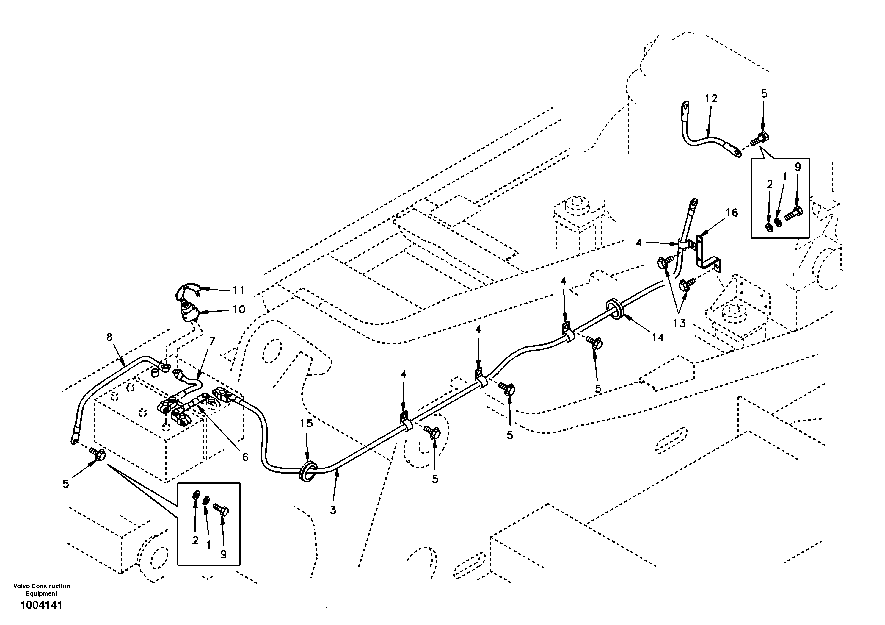 Cables, battery — volvo parts diagram