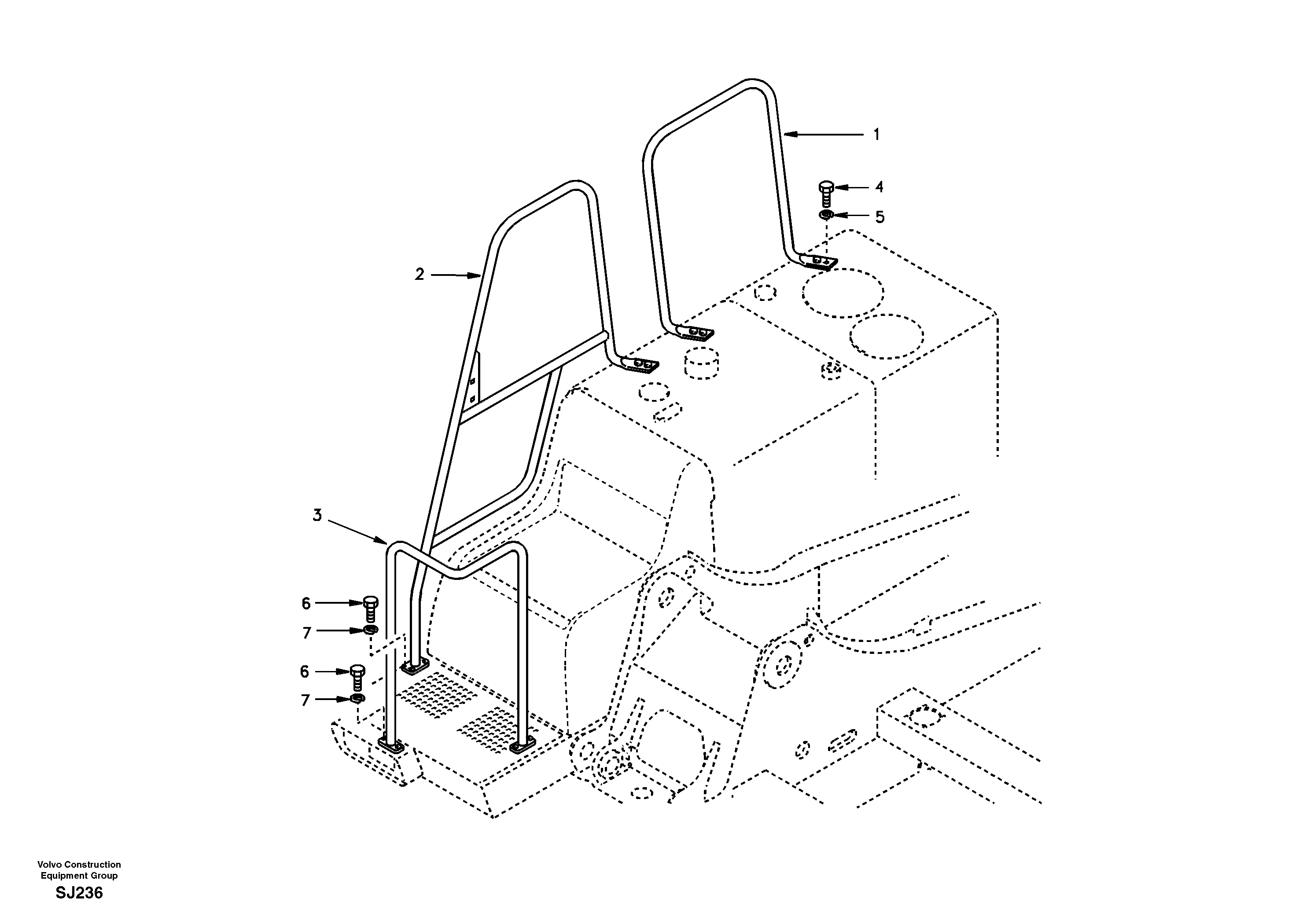 Handrail — volvo parts diagram