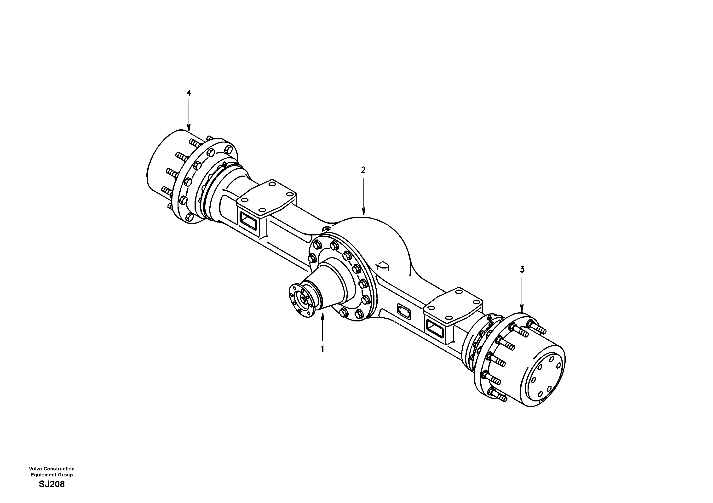 Axle, rear — volvo parts diagram